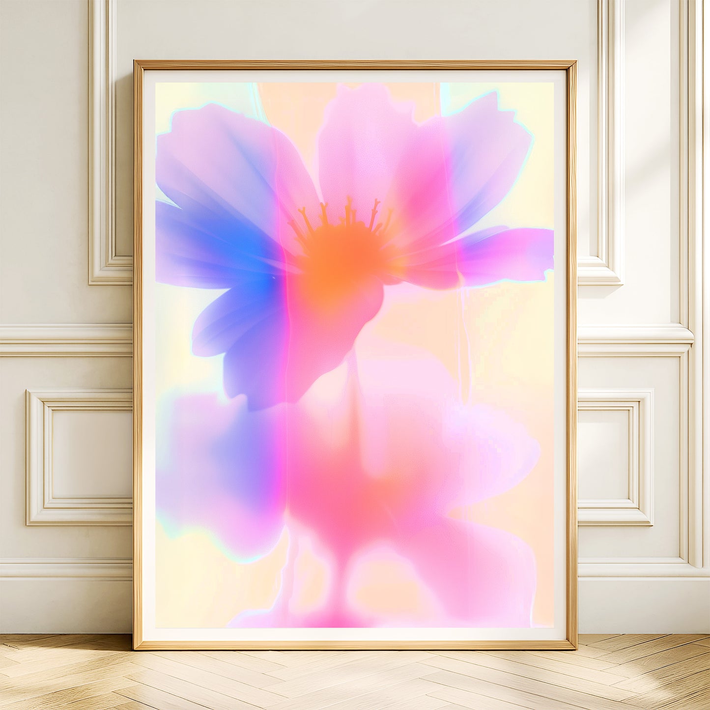 Dawnflare - Abstract Flower Framed Wall Art