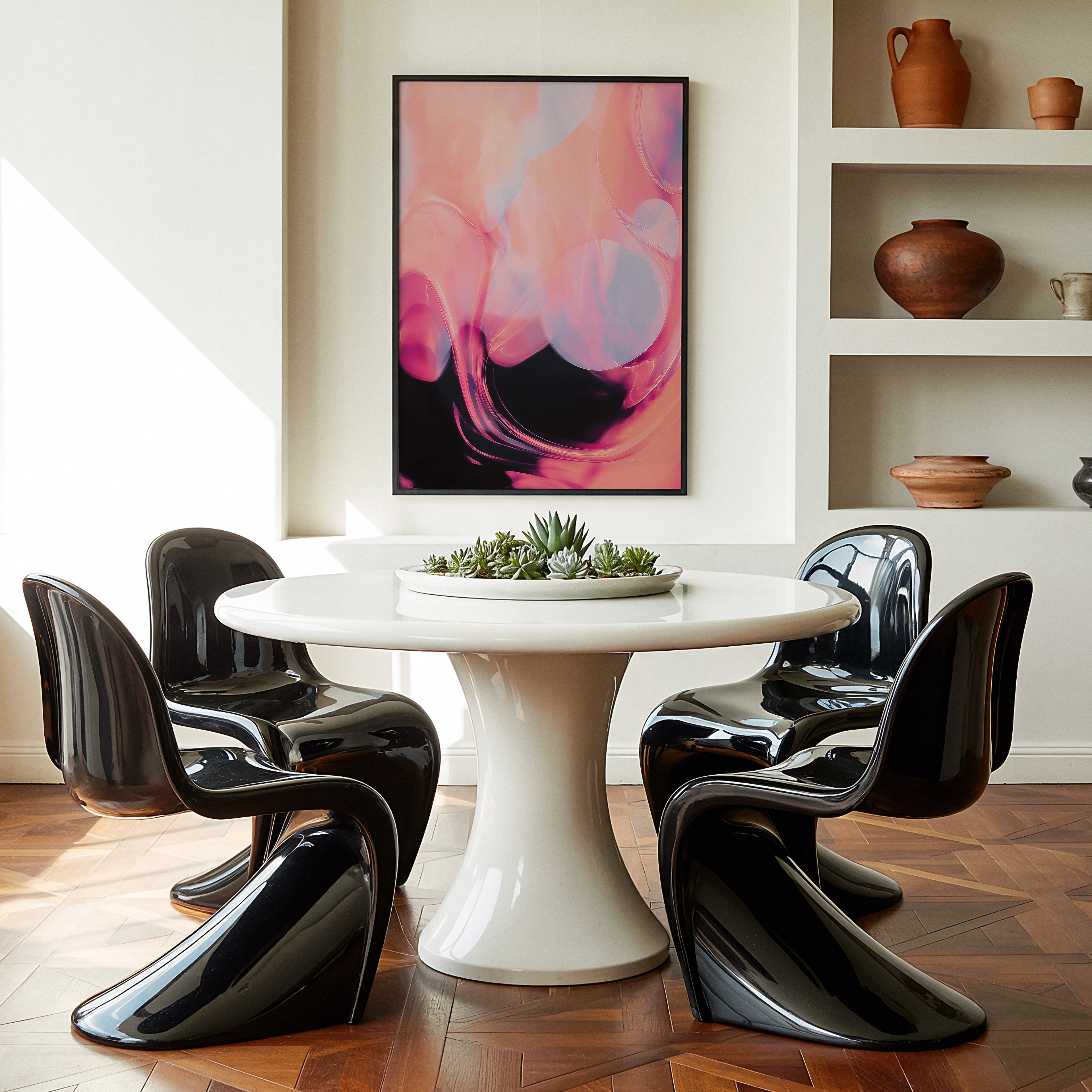 Peach Onyx Current - Framed Canvas - And A Little More