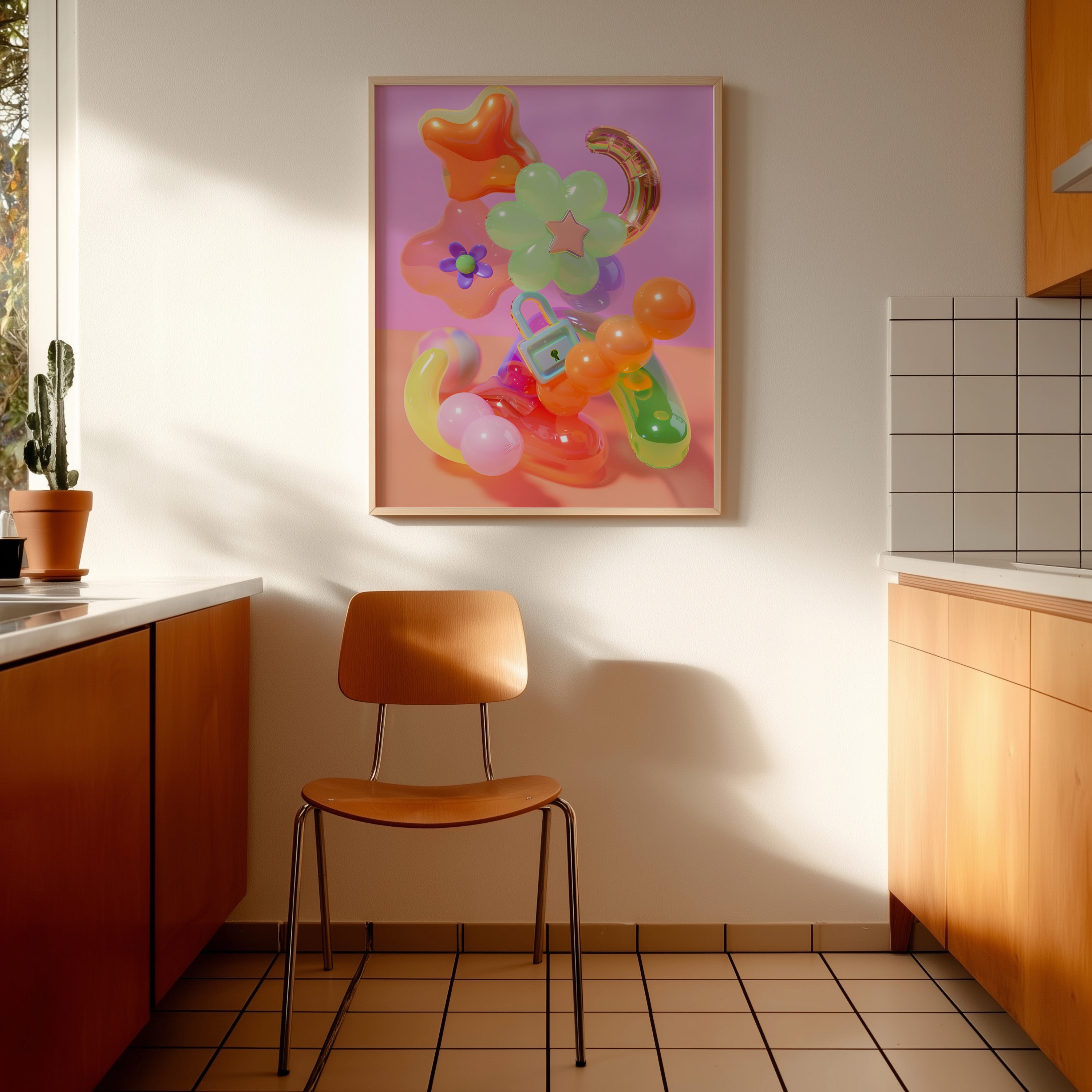 Colorful Y2K Pop Abstract Print - And A Little More