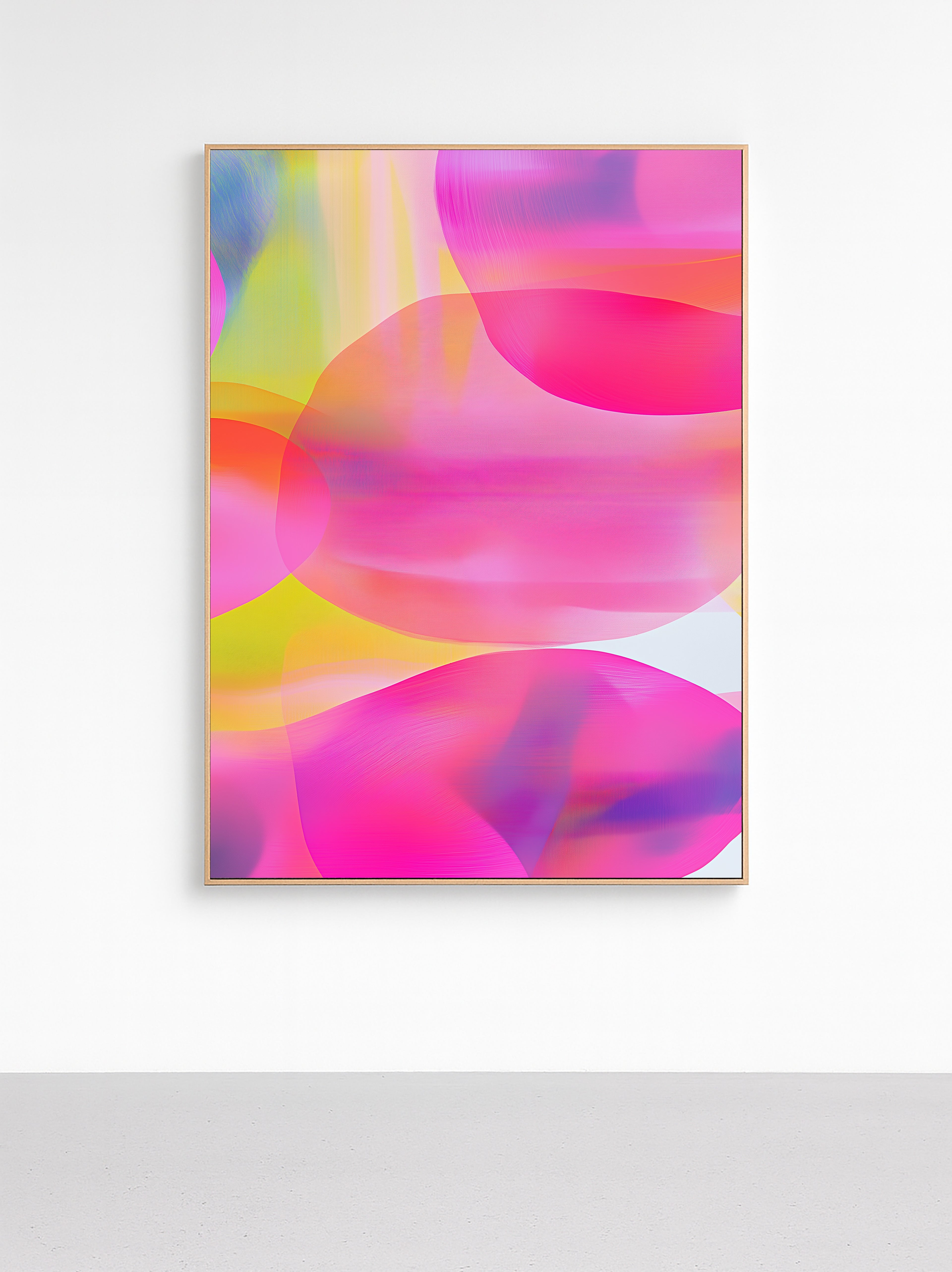 Neon Petal Layers - Framed Canvas - And A Little More