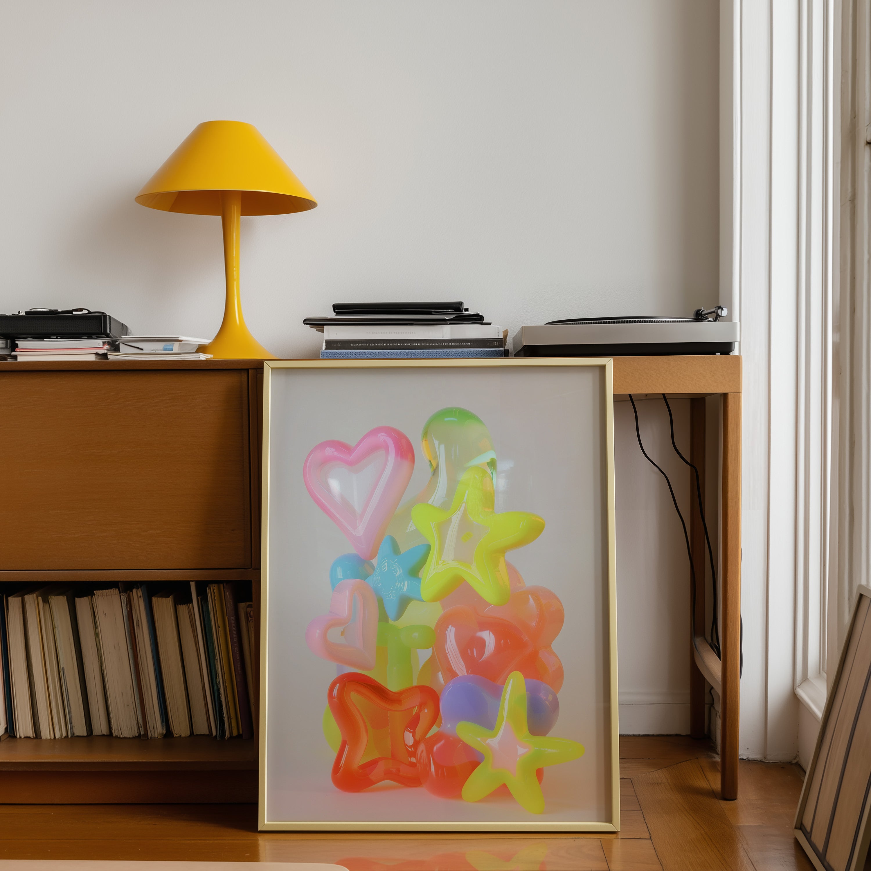 Modern Abstract Glossy Pastel Print - And A Little More