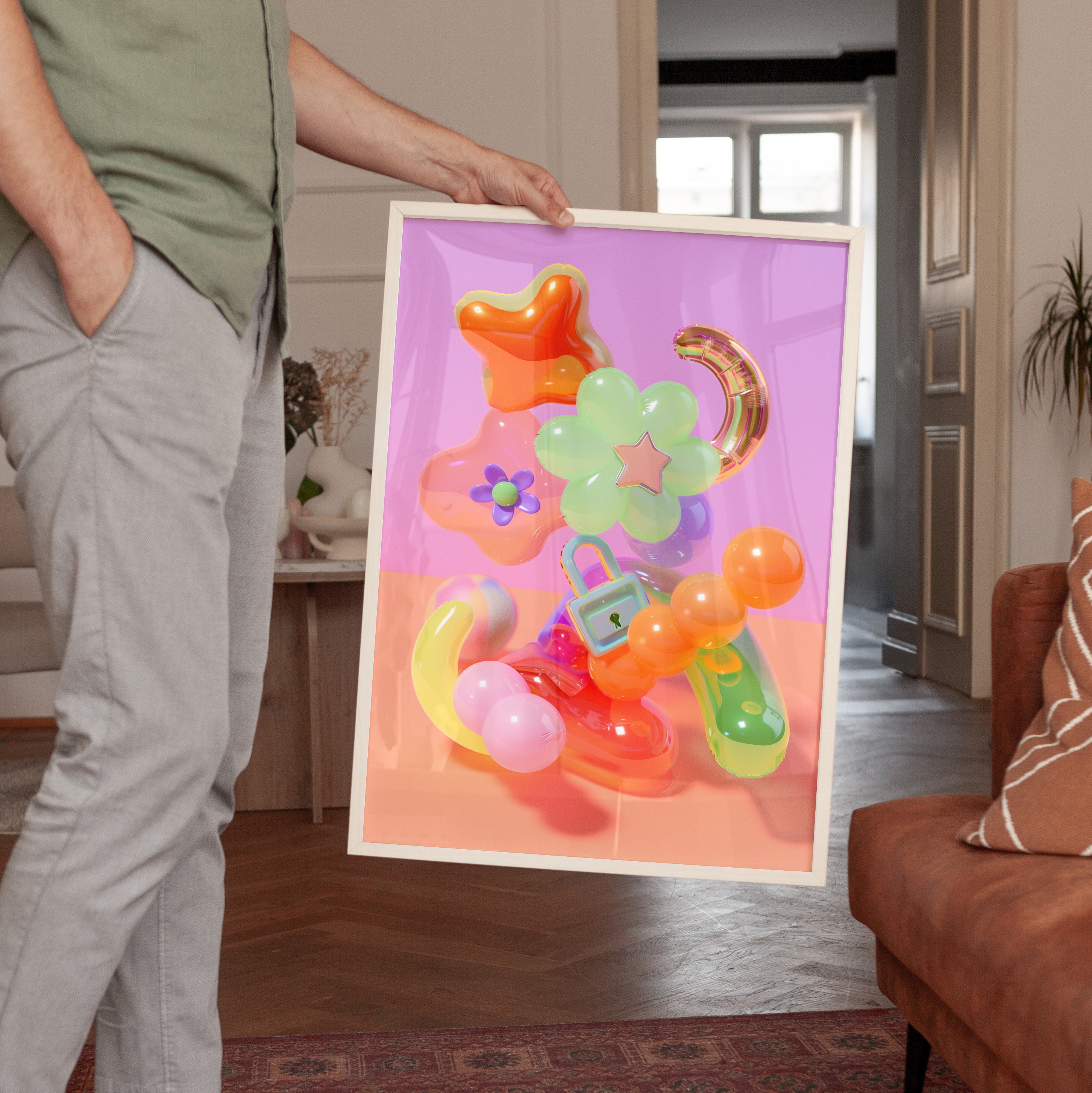 Colorful Y2K Pop Abstract Print - And A Little More