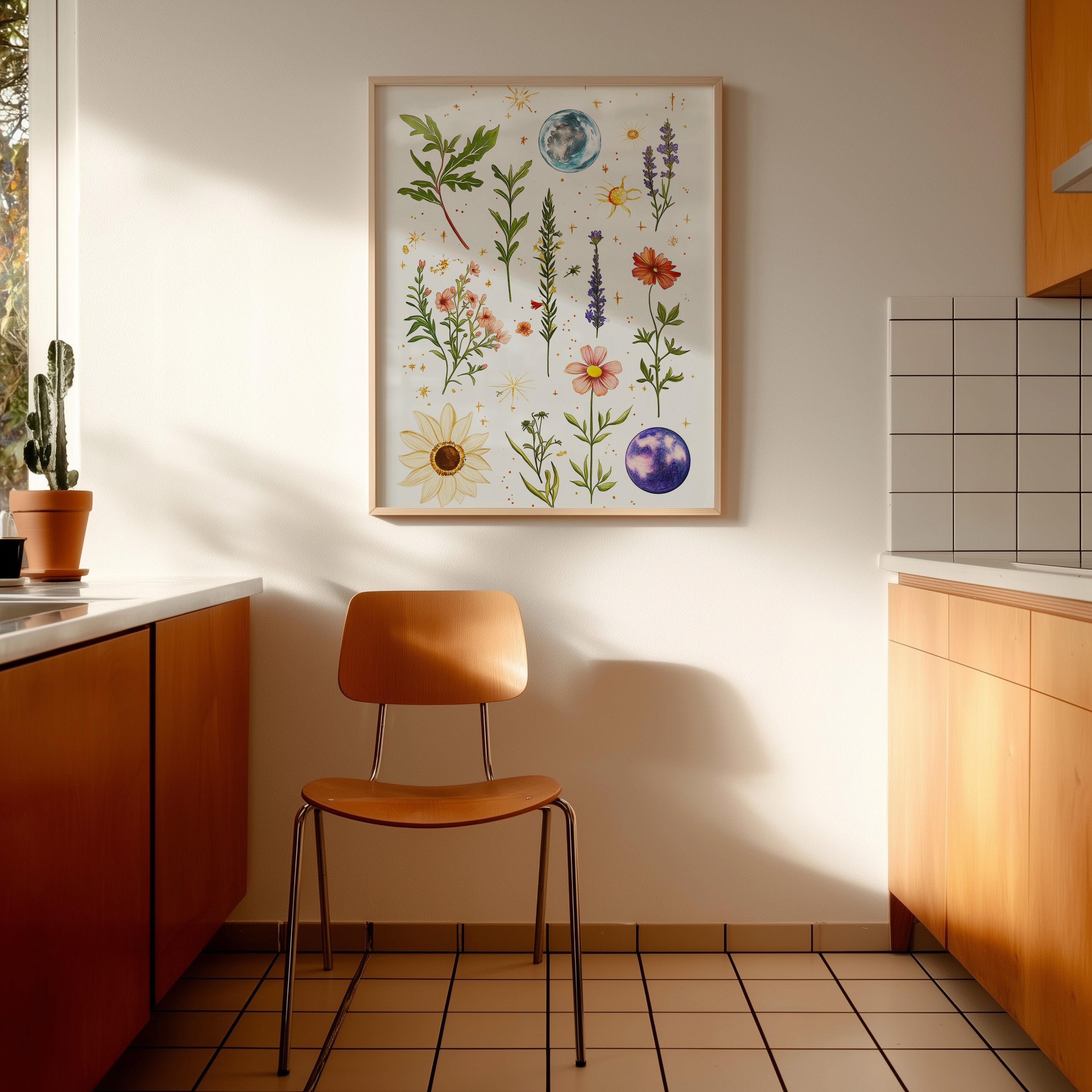 Cosmic Florals – Celestial Botanical Wall Art - And A Little More