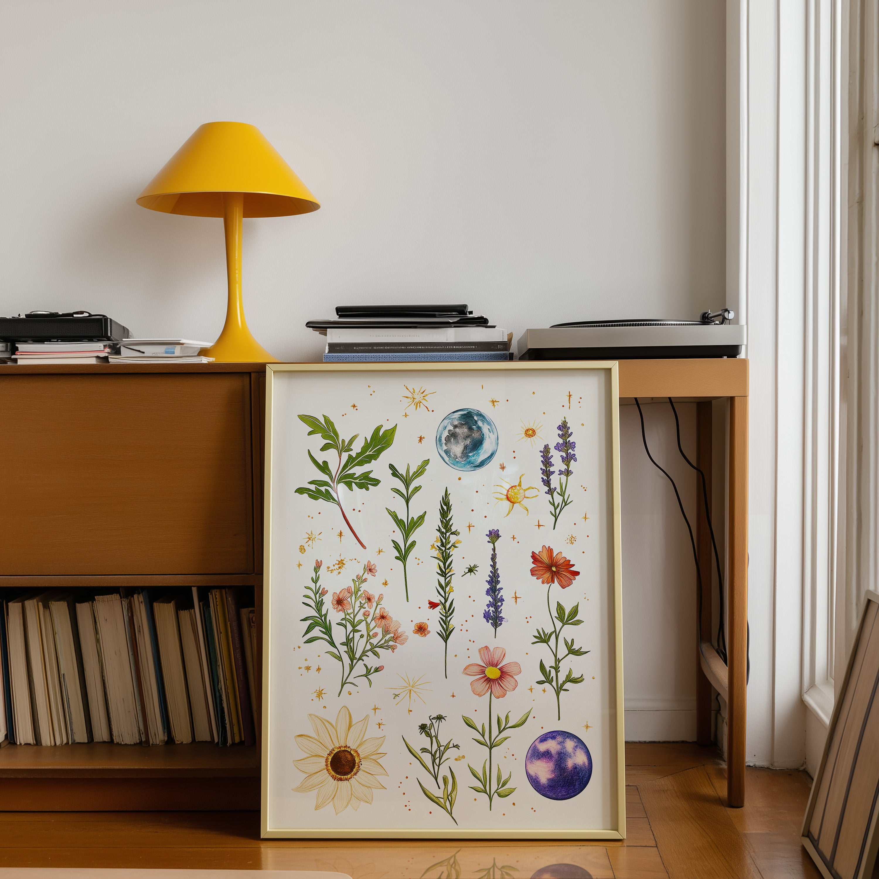 Cosmic Florals – Celestial Botanical Wall Art - And A Little More