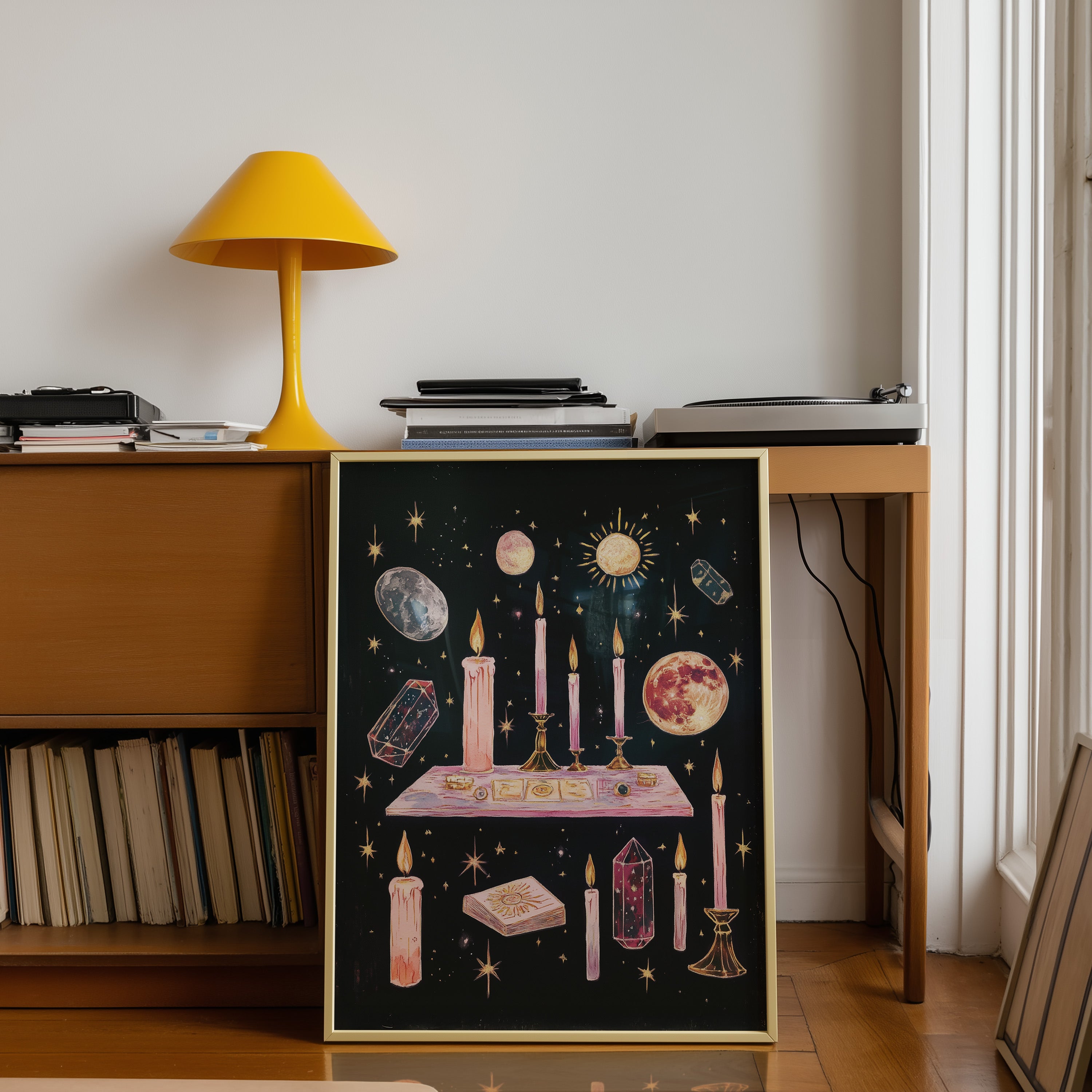 Mystic Altar – Candles & Crystals Cosmic Print - And A Little More