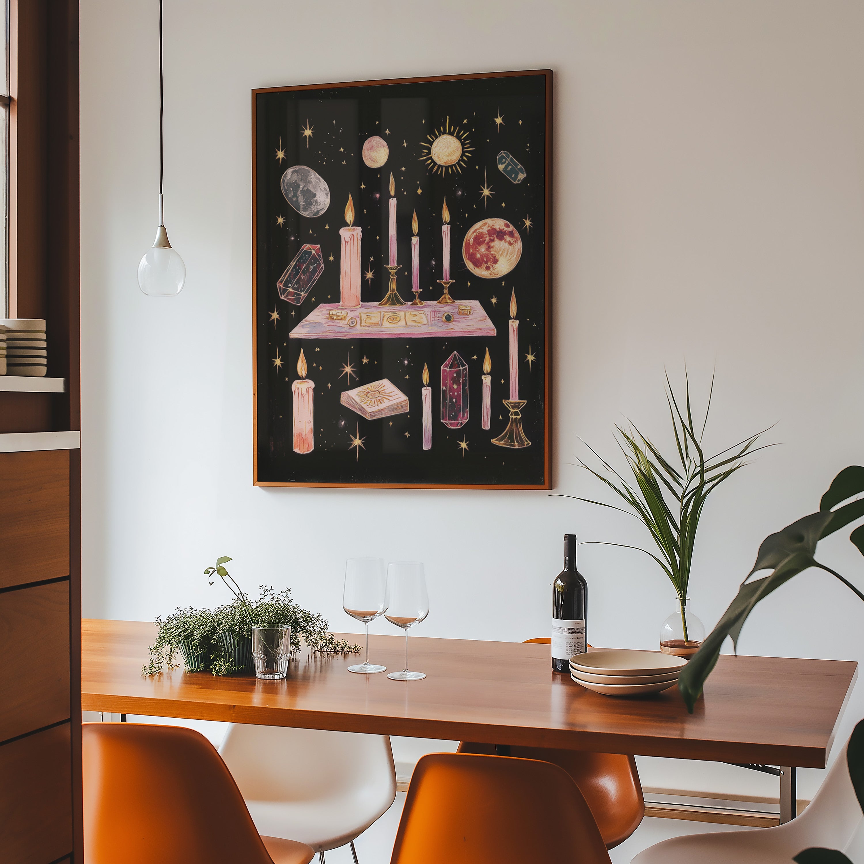 Mystic Altar – Candles & Crystals Cosmic Print - And A Little More