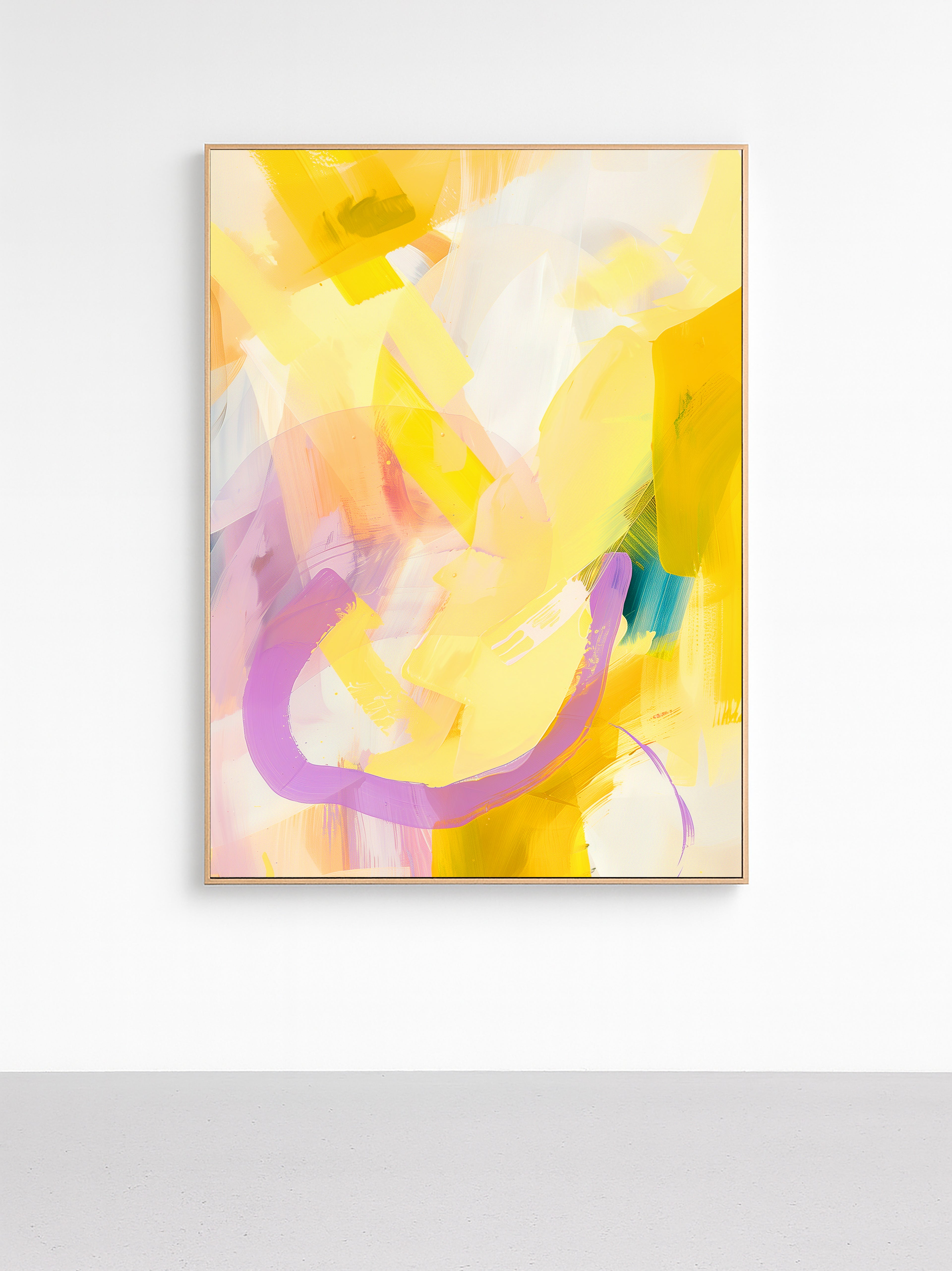 Golden Lavender Gesture - Framed Canvas - And A Little More