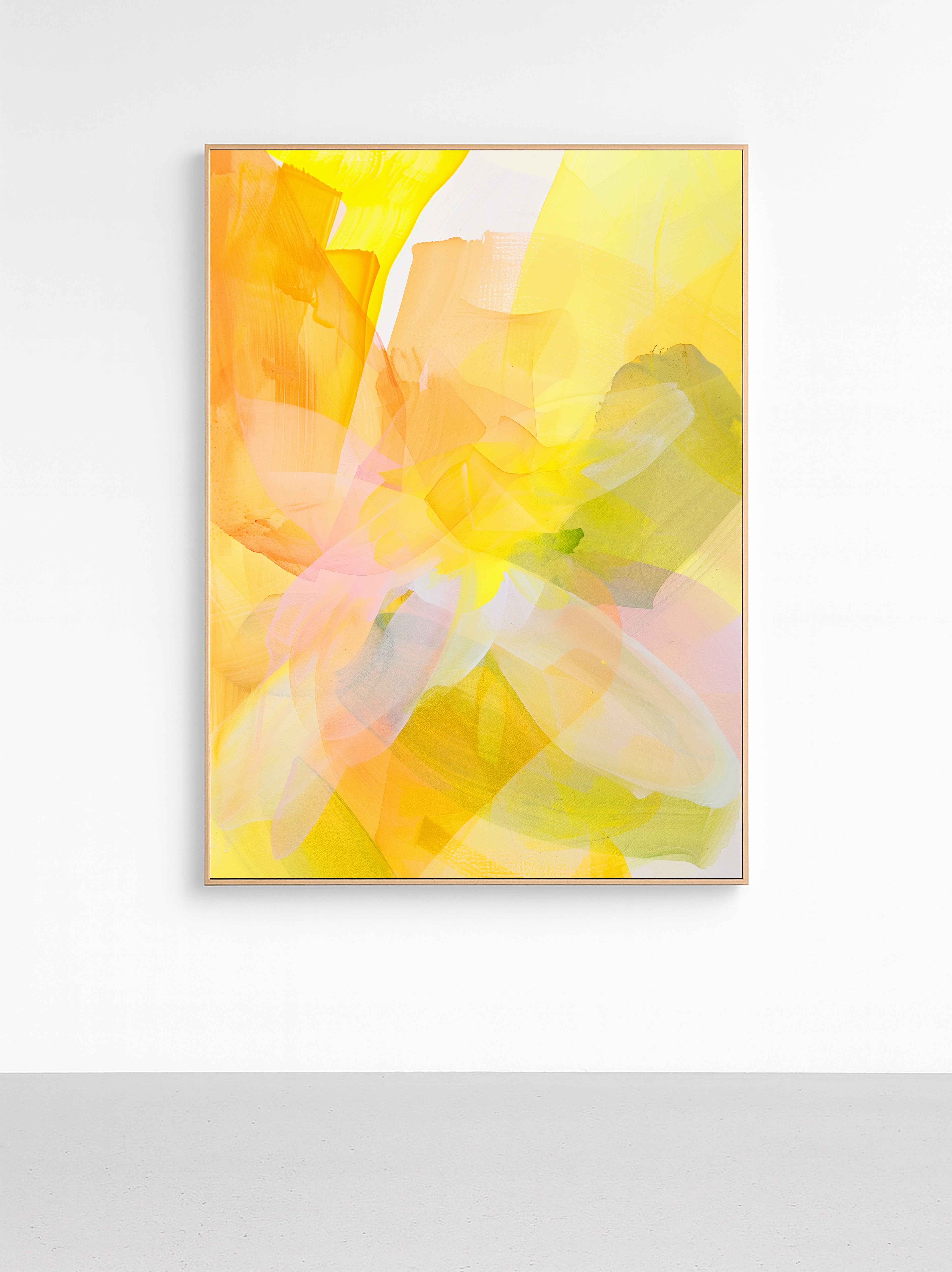 Airy Lemon Bloom - Framed Canvas - And A Little More