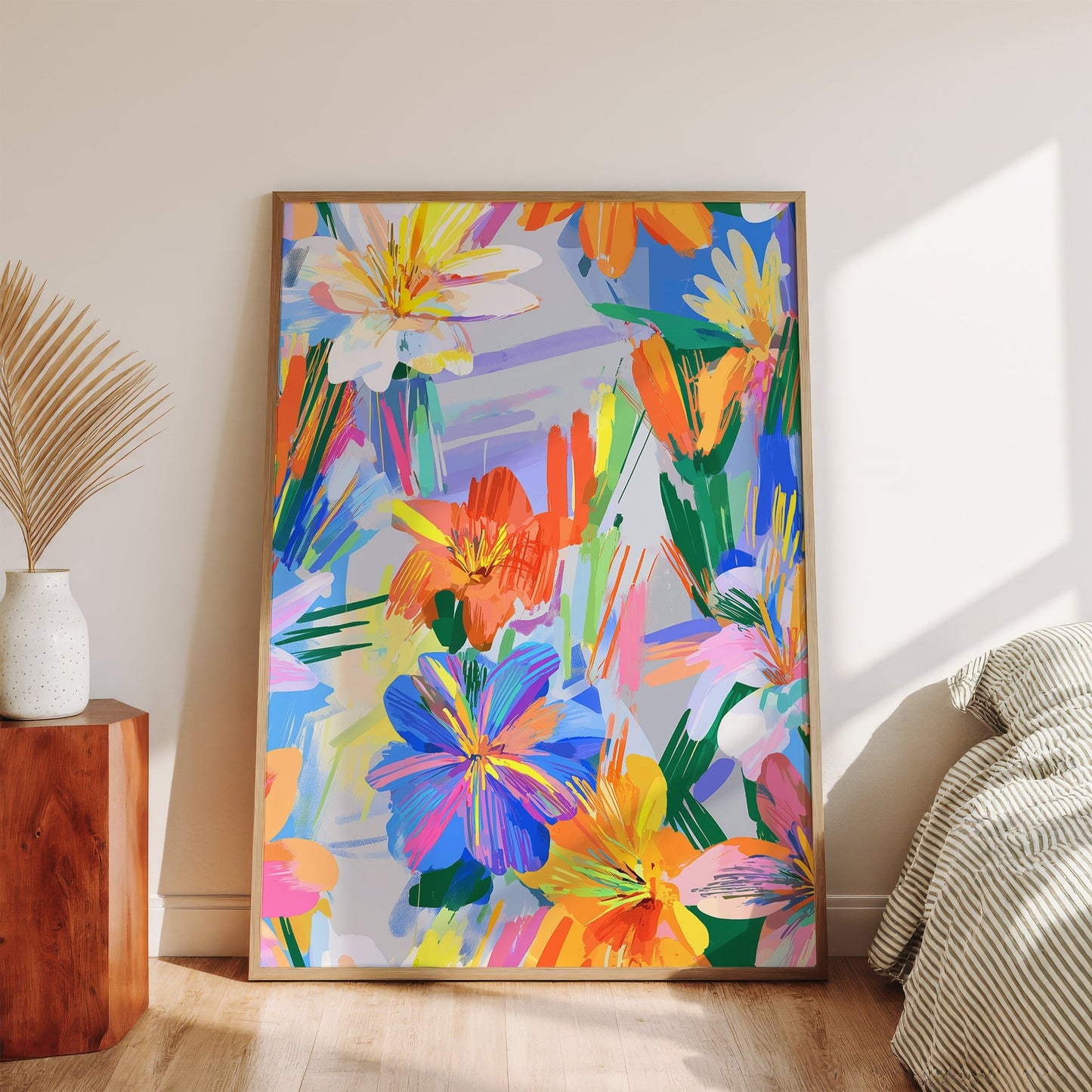 Blooming Radiance Fields Floral Art canvas wall art – And A Little More