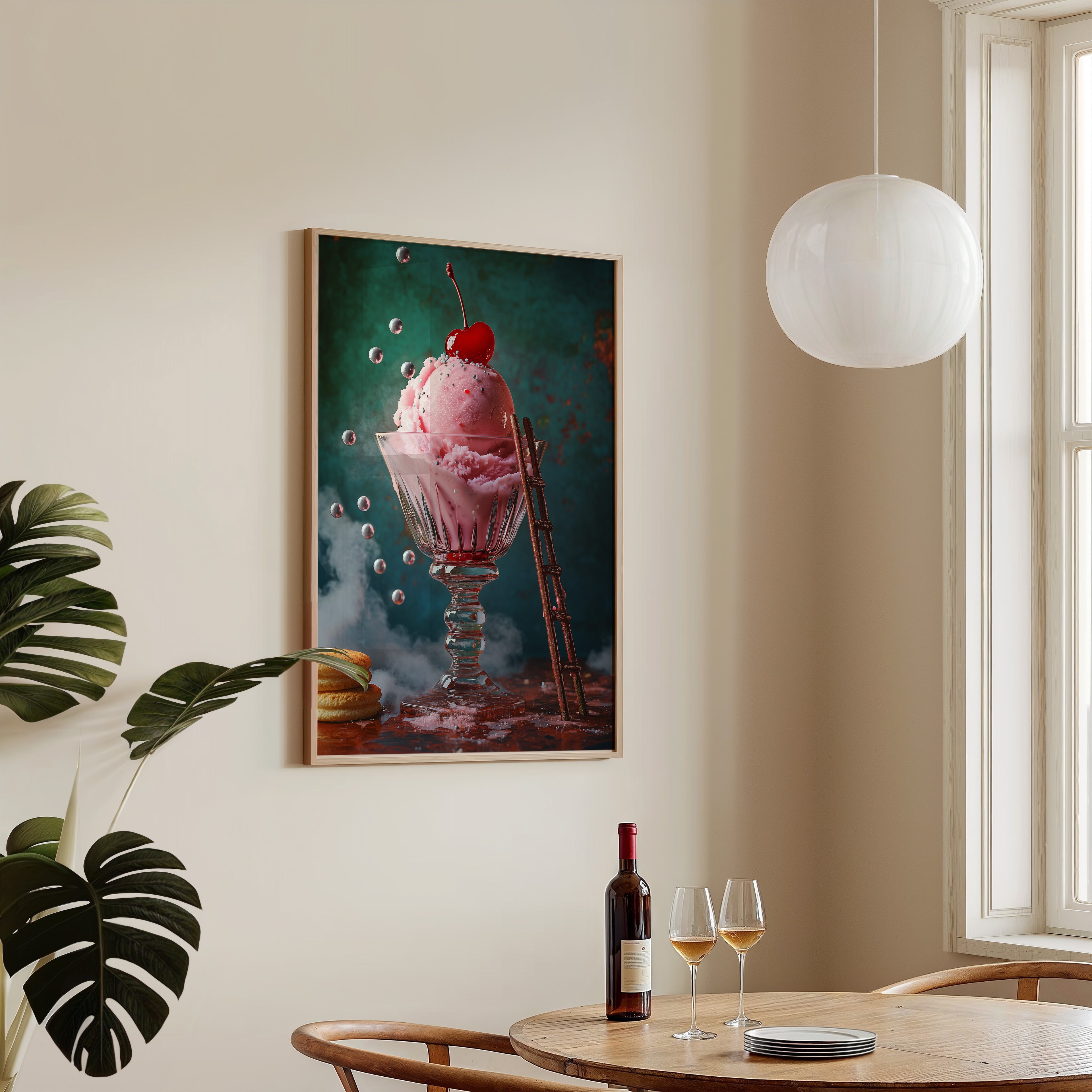 Modern Pop Dessert Crimson Cherry Delight – Art Print - And A Little More