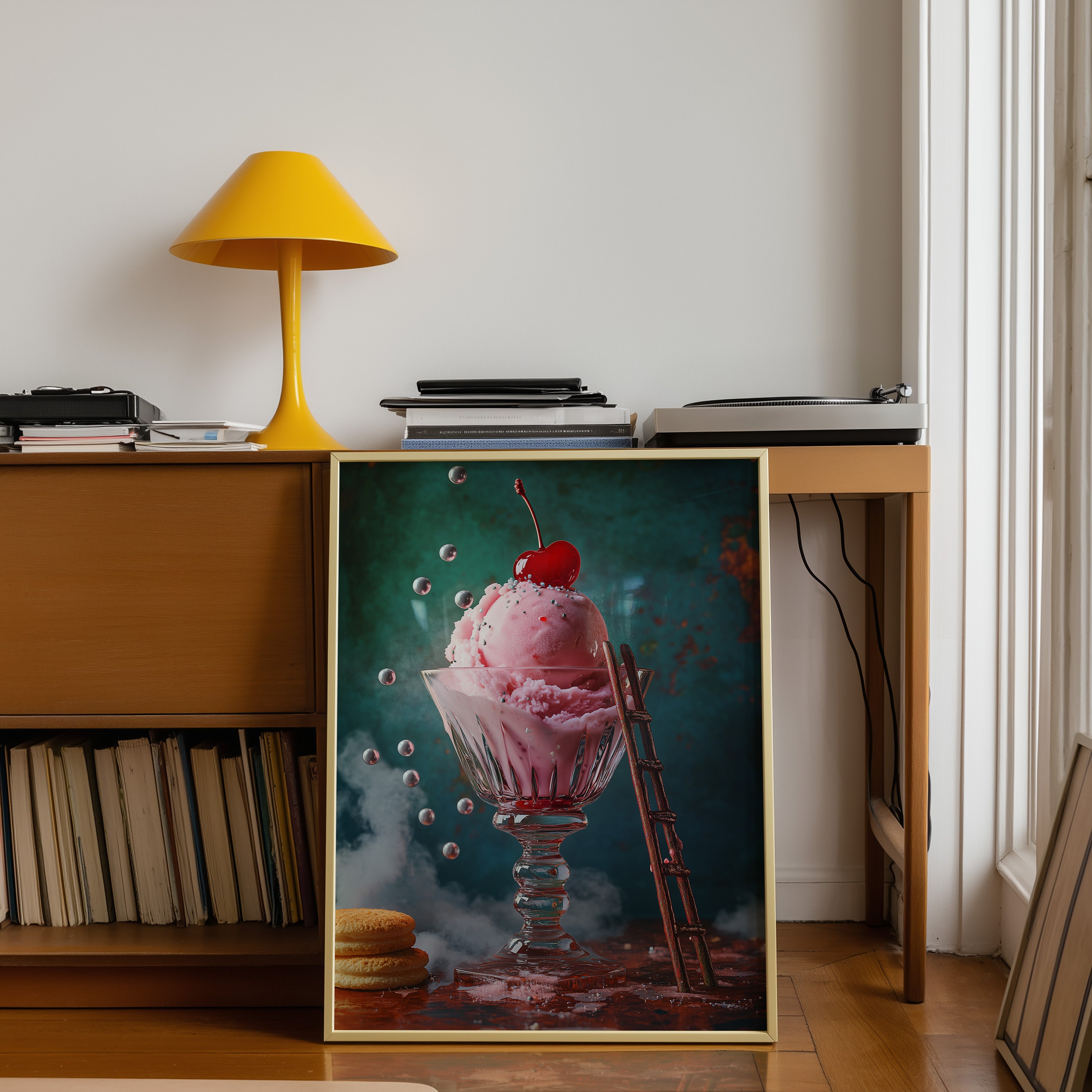 Modern Pop Dessert Crimson Cherry Delight – Art Print - And A Little More