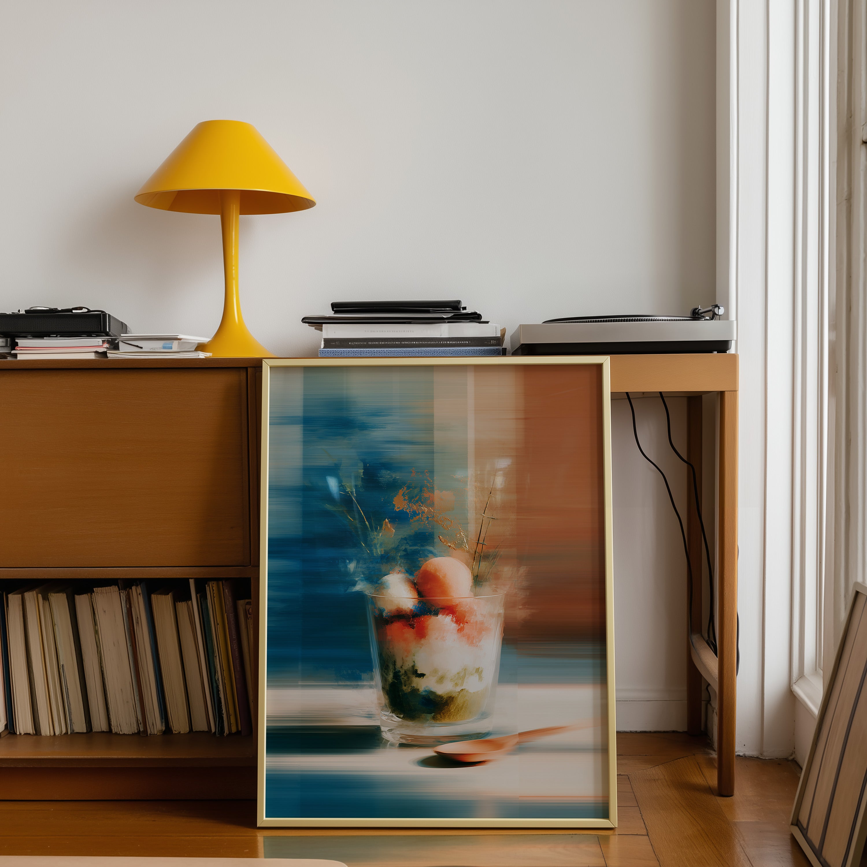 Amber Horizon Dessert Art Print - Abstract Still Life - And A Little More
