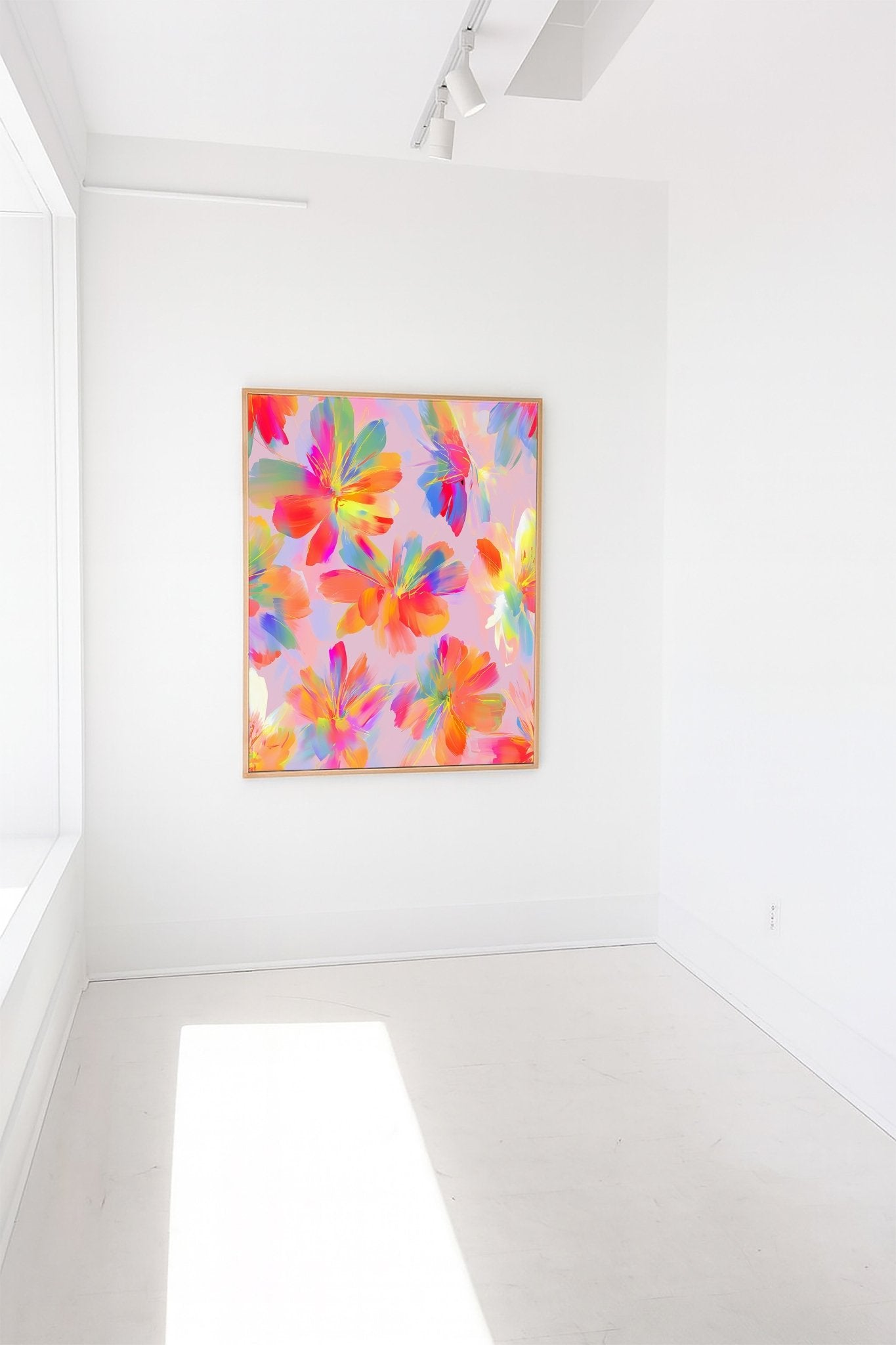 Colorful Floral Print Framed Wall Art canvas wall art – And A Little More