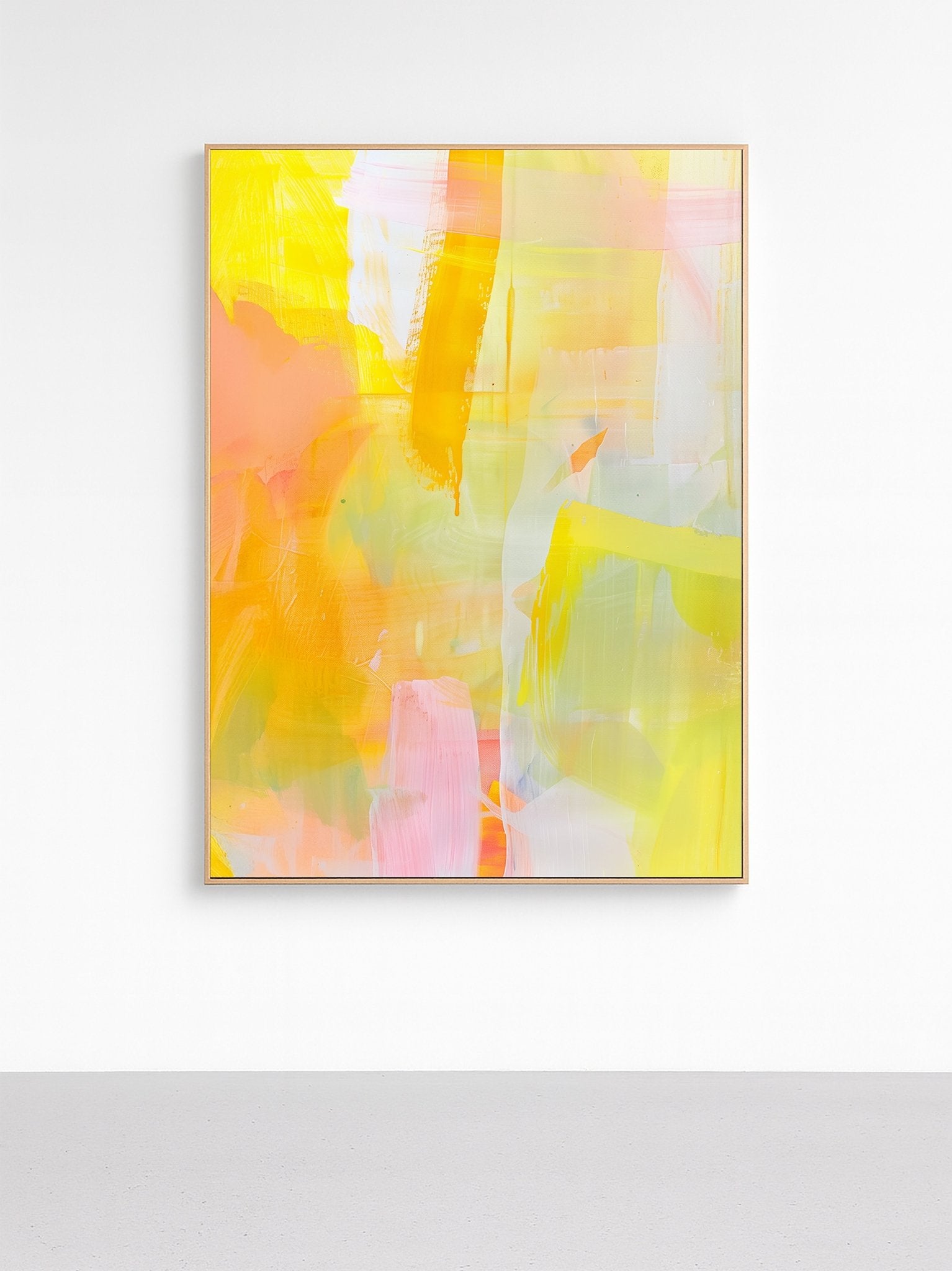 Golden Haze Abstract - Framed Canvas canvas wall art – And A Little More