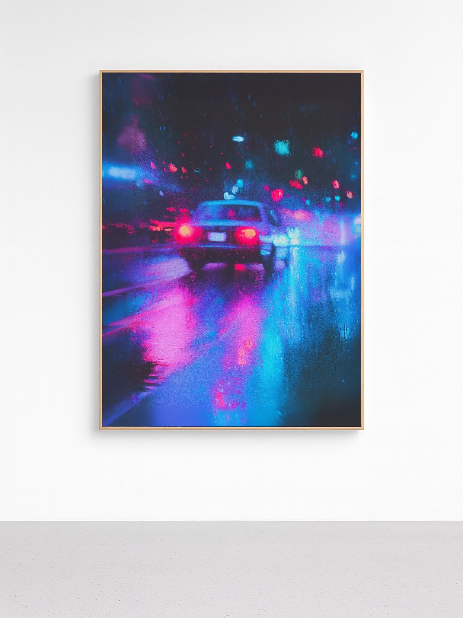 Neon Night Drive Art canvas wall art – And A Little More