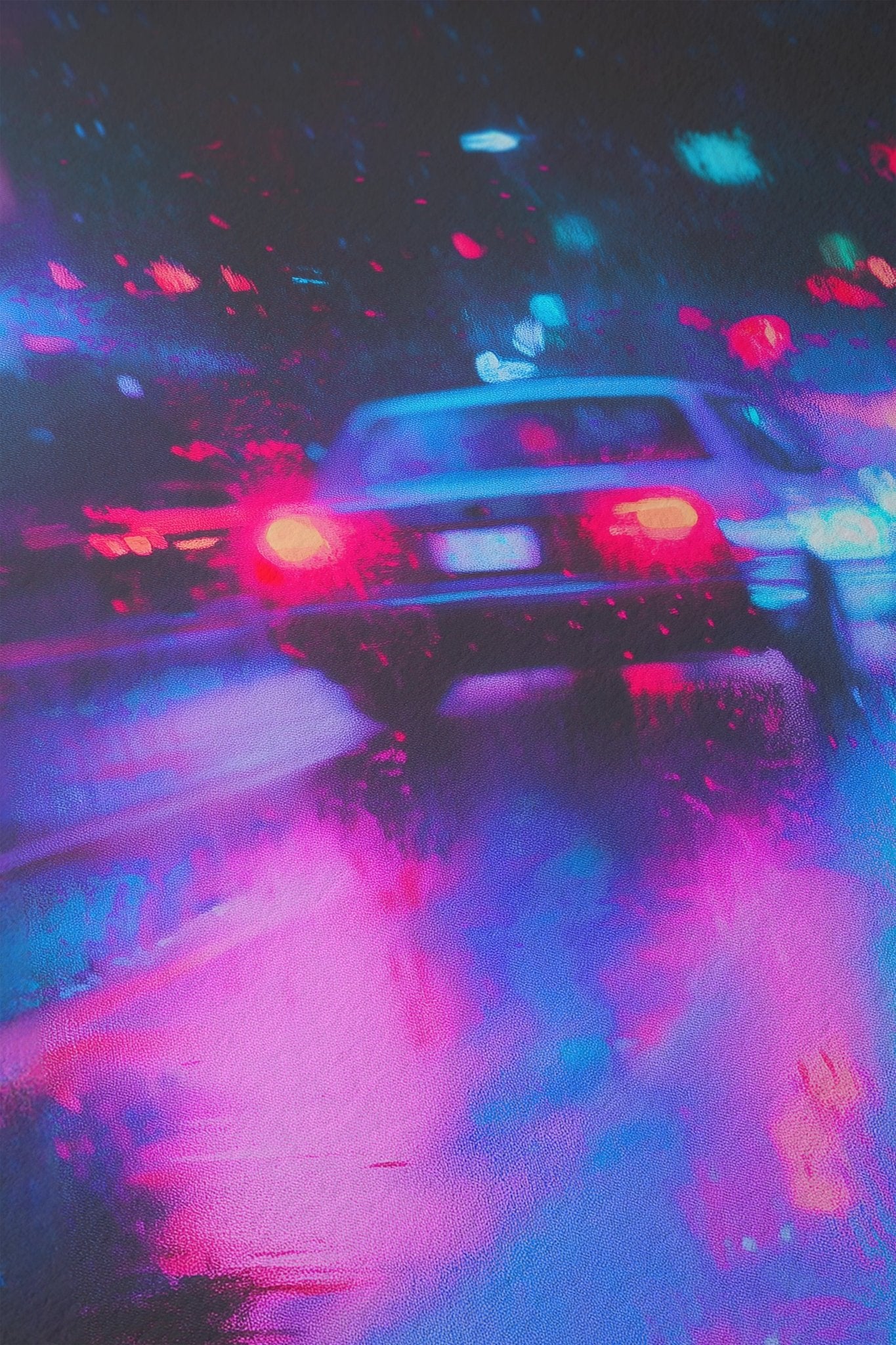 Neon Night Drive Art canvas wall art – And A Little More