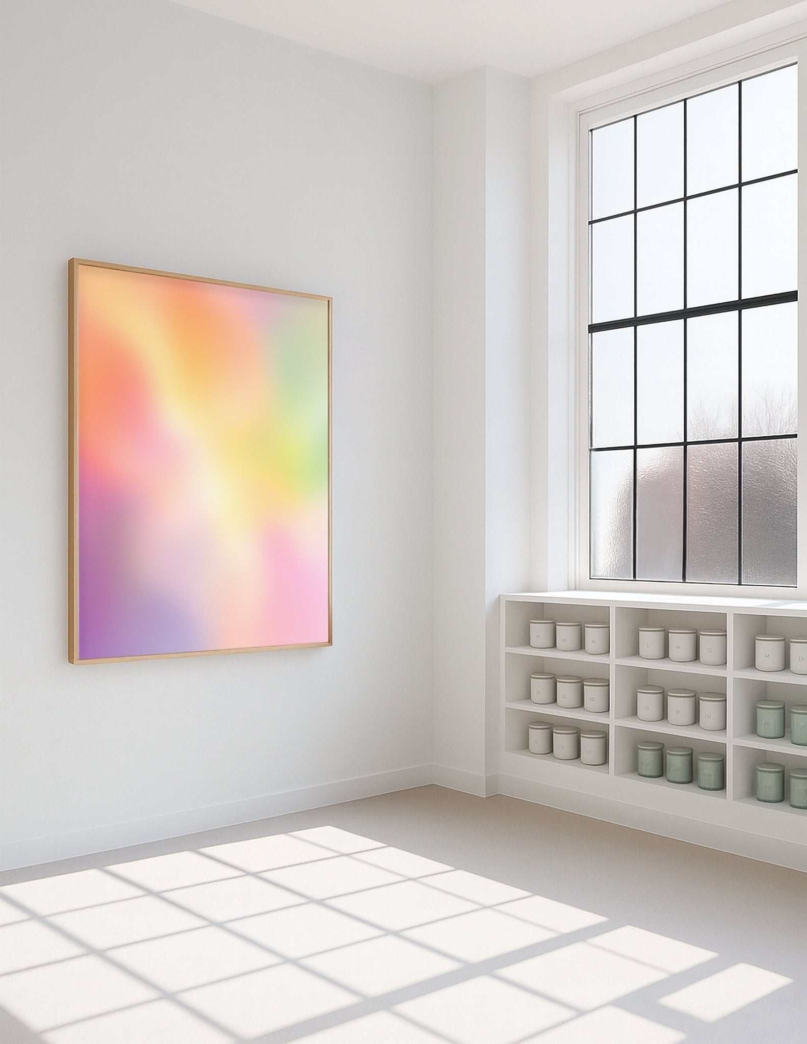 Rainbow Pastel Gradient Art canvas wall art – And A Little More