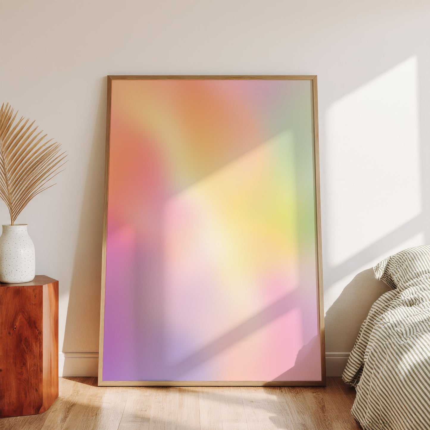 Rainbow Pastel Gradient Art canvas wall art – And A Little More