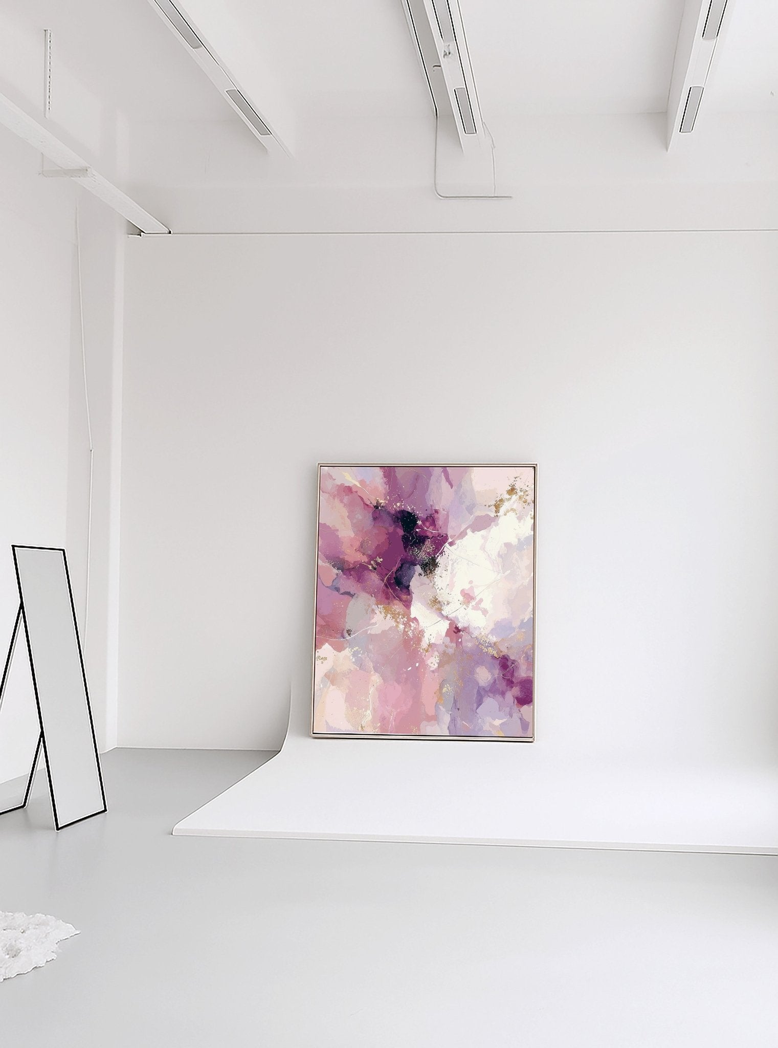 Velvet Amethyst Flow Art canvas wall art – And A Little More