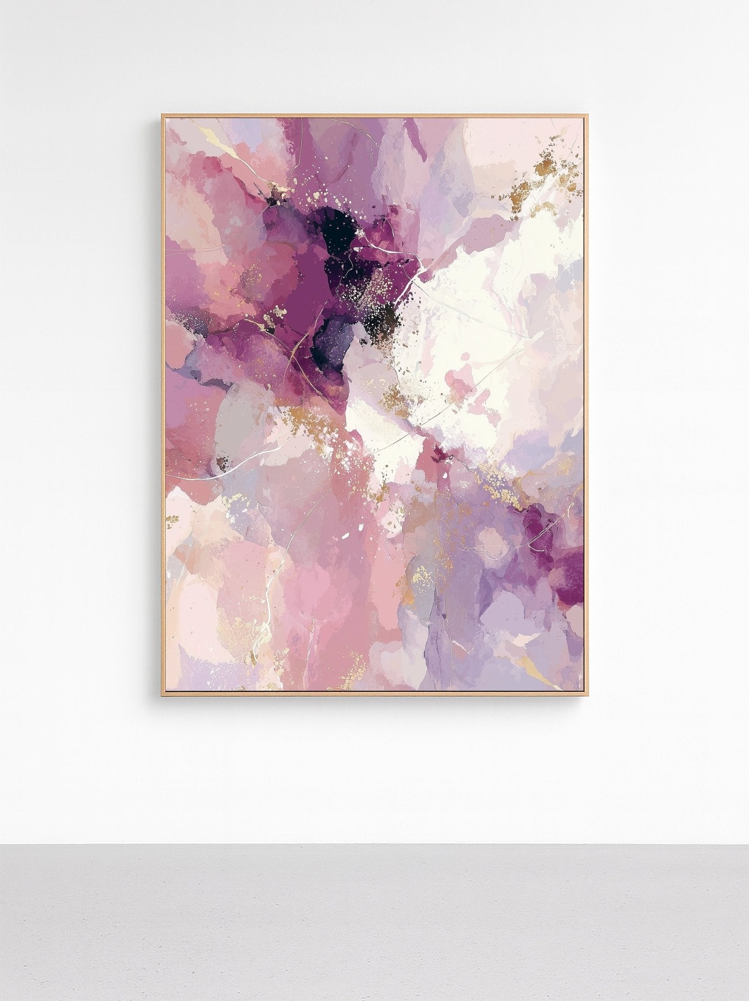 Velvet Amethyst Flow Art canvas wall art – And A Little More