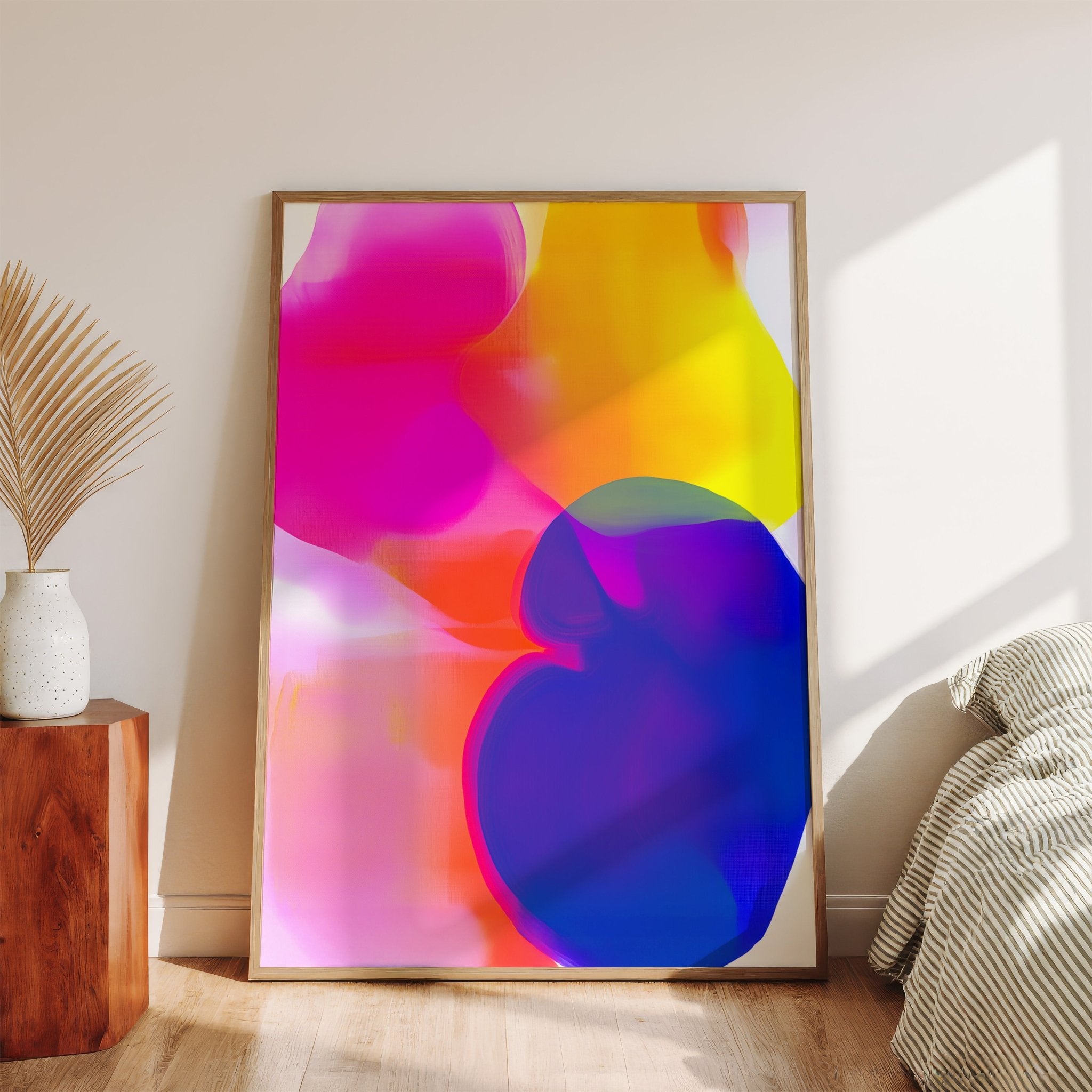 Vivid Haze Abstract - Framed Canvas canvas wall art – And A Little More