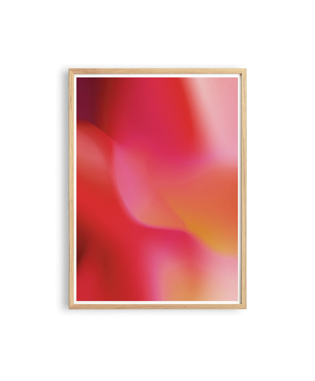 Red Pink Aura Gradient Print, Warm Abstract Wall Art, Orange Modern Decor Print