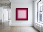 Burgundy Gradient Abstract Art Print, Modern Wine Red Wall Decor, Square Artwork