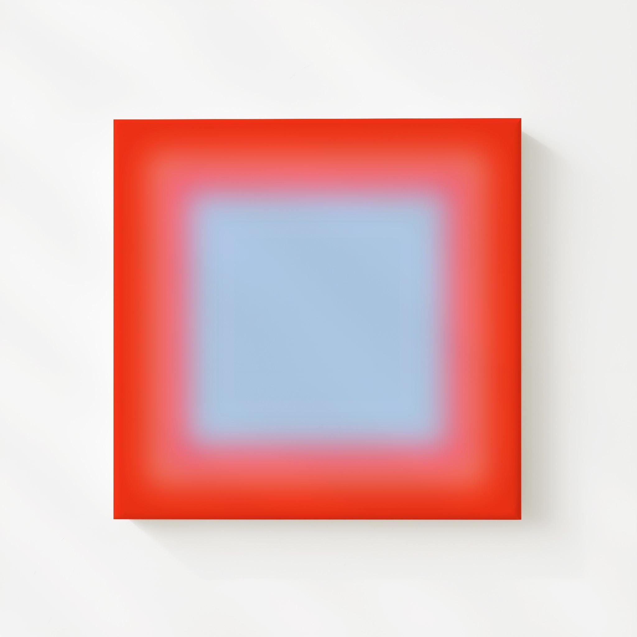Orange Blue Gradient Wall Art, Warm Cool Abstract Print, Modern Color Field Decor