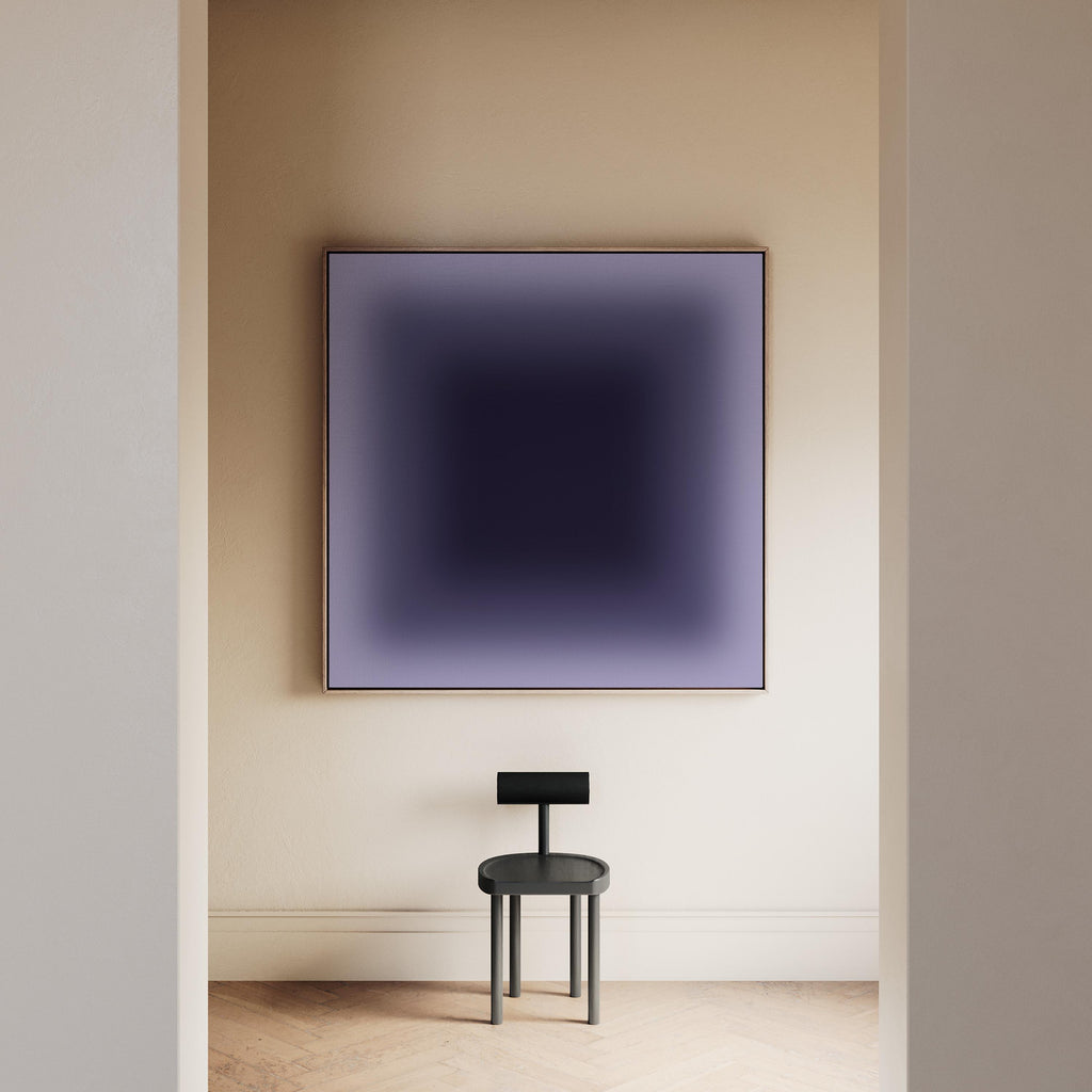 Deep Navy Purple Gradient Wall Art