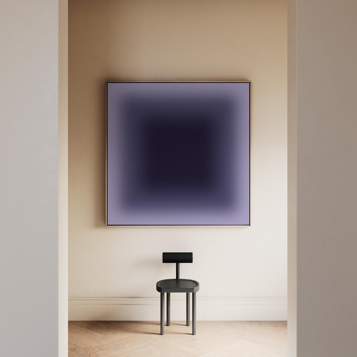 Deep Navy Purple Gradient Wall Art