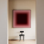 Dark Burgundy Canvas Wall Art, Framed Canvas, Dark Red Gradient Wall Decor, Large Abstract Wall Art