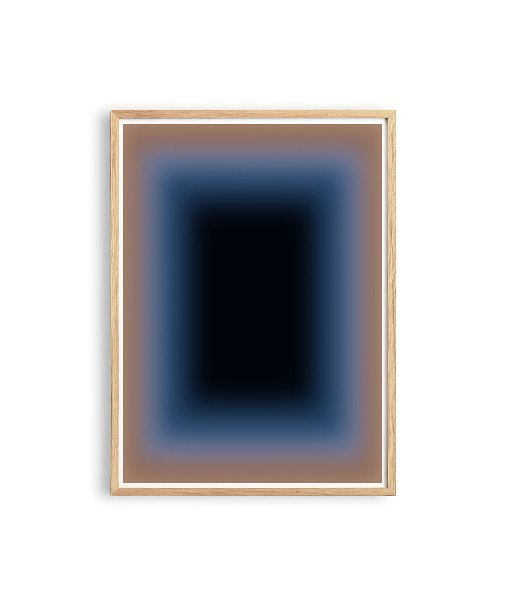 Moody Abstract Art Print, Taupe Blue Gradient, Minimal Modern Wall Decor