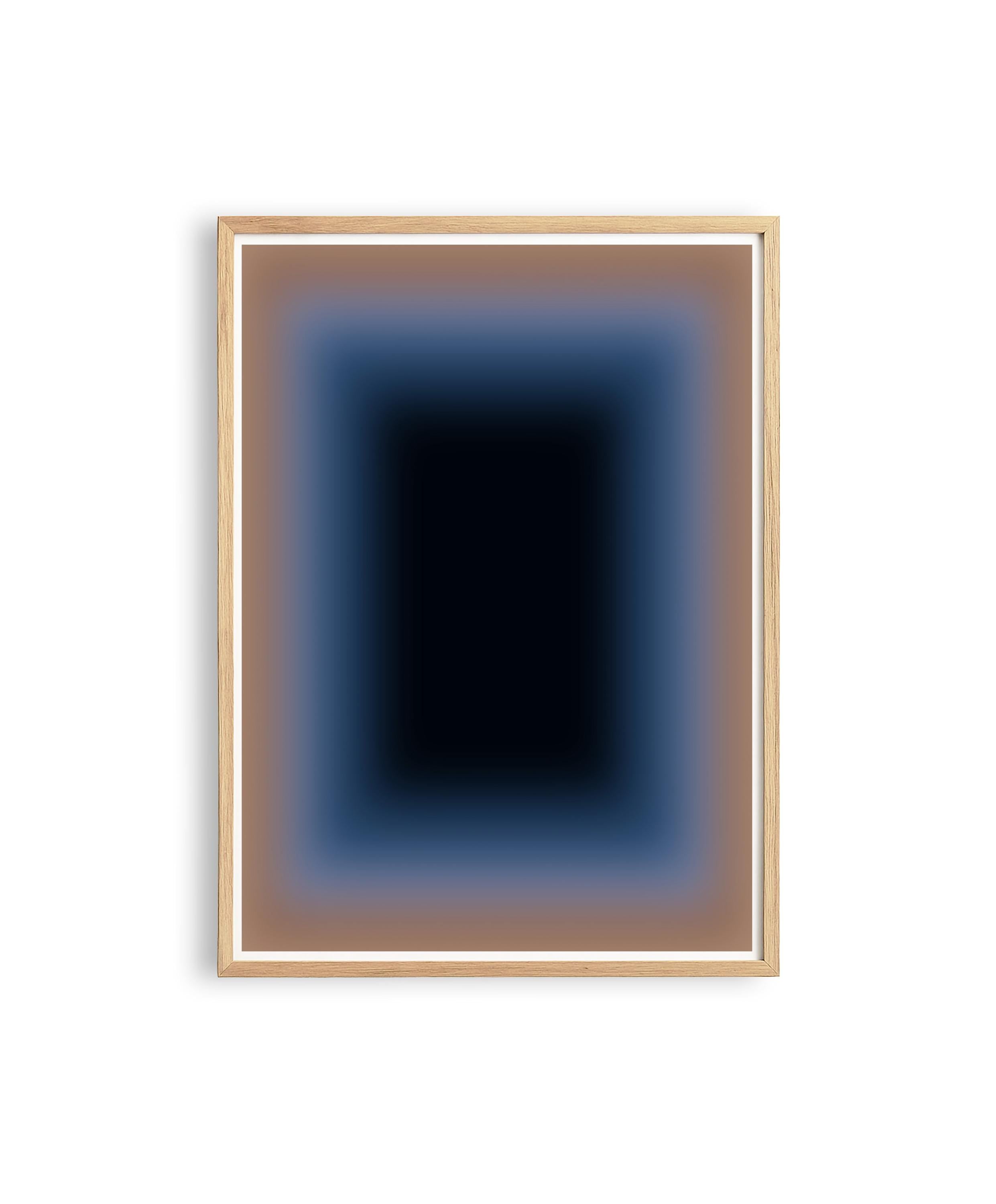 Moody Abstract Art Print, Taupe Blue Gradient, Minimal Modern Wall Decor