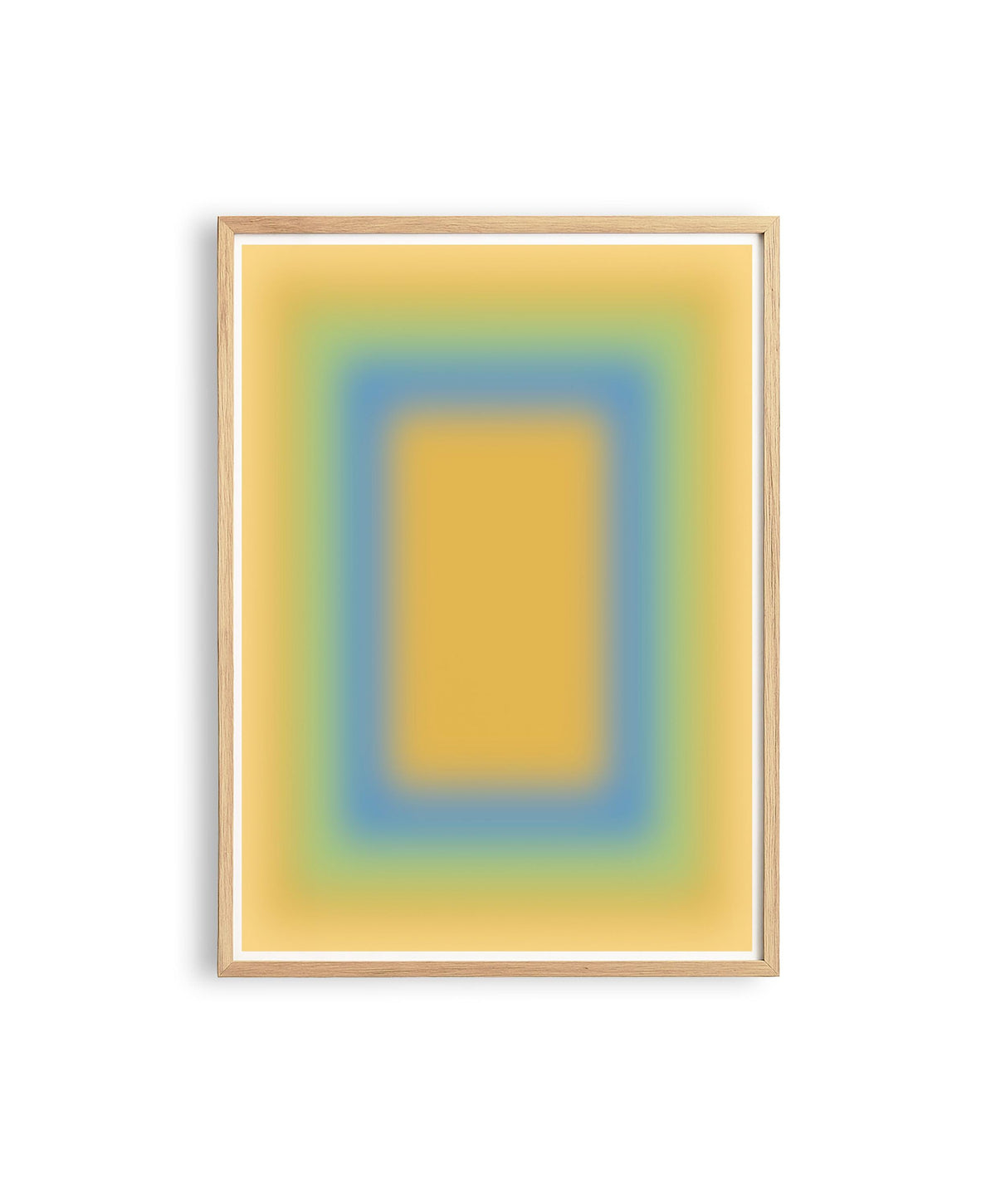 Yellow Blue Gradient Art Print