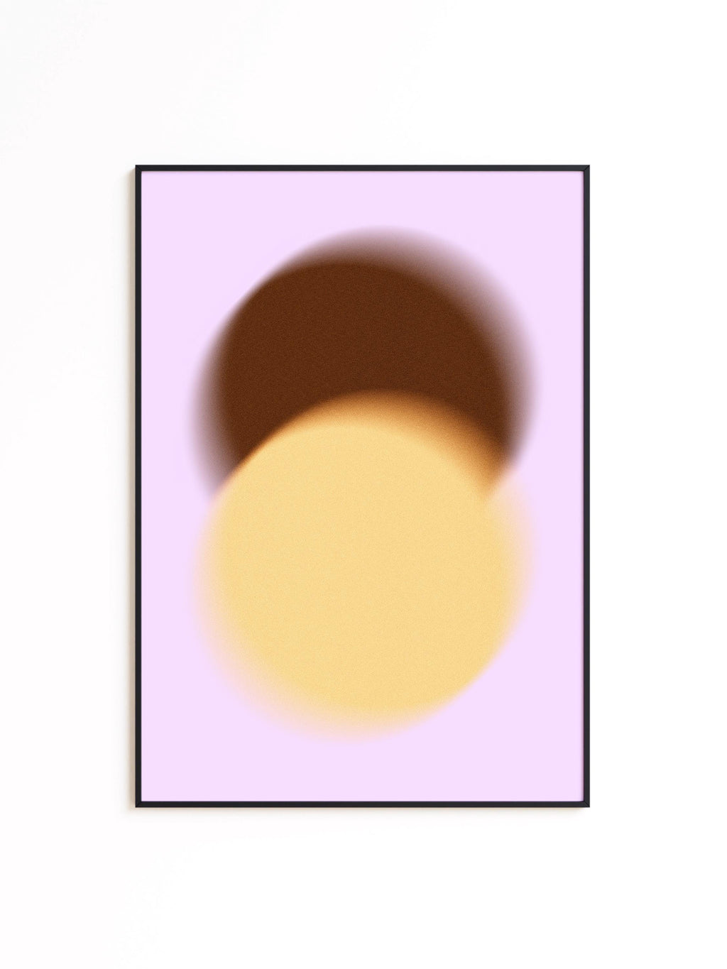 Lavender Brown Gradient Abstract Art Print, Soft Minimal Wall Decor, Large Canvas Art