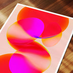 Pink Orange Gradient Abstract Print – Geometric Wall Art
