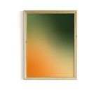 Green Orange Gradient Abstract Wall Art, Modern Minimalist Color Field Poster