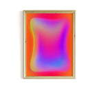 Pink Orange Aura Print, Neon Gradient Wall Art, Lilac Glow Abstract Decor