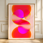 Pink Orange Gradient Abstract Print – Geometric Wall Art