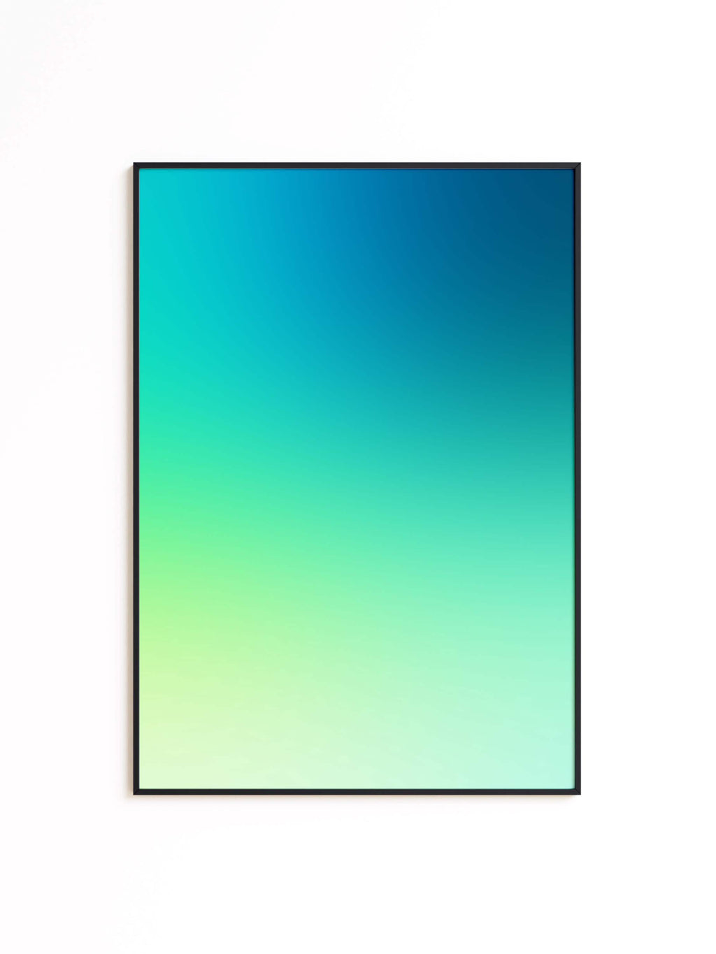 Blue Green Gradient Poster, Minimalist Abstract Print, Modern Color Field Wall Art