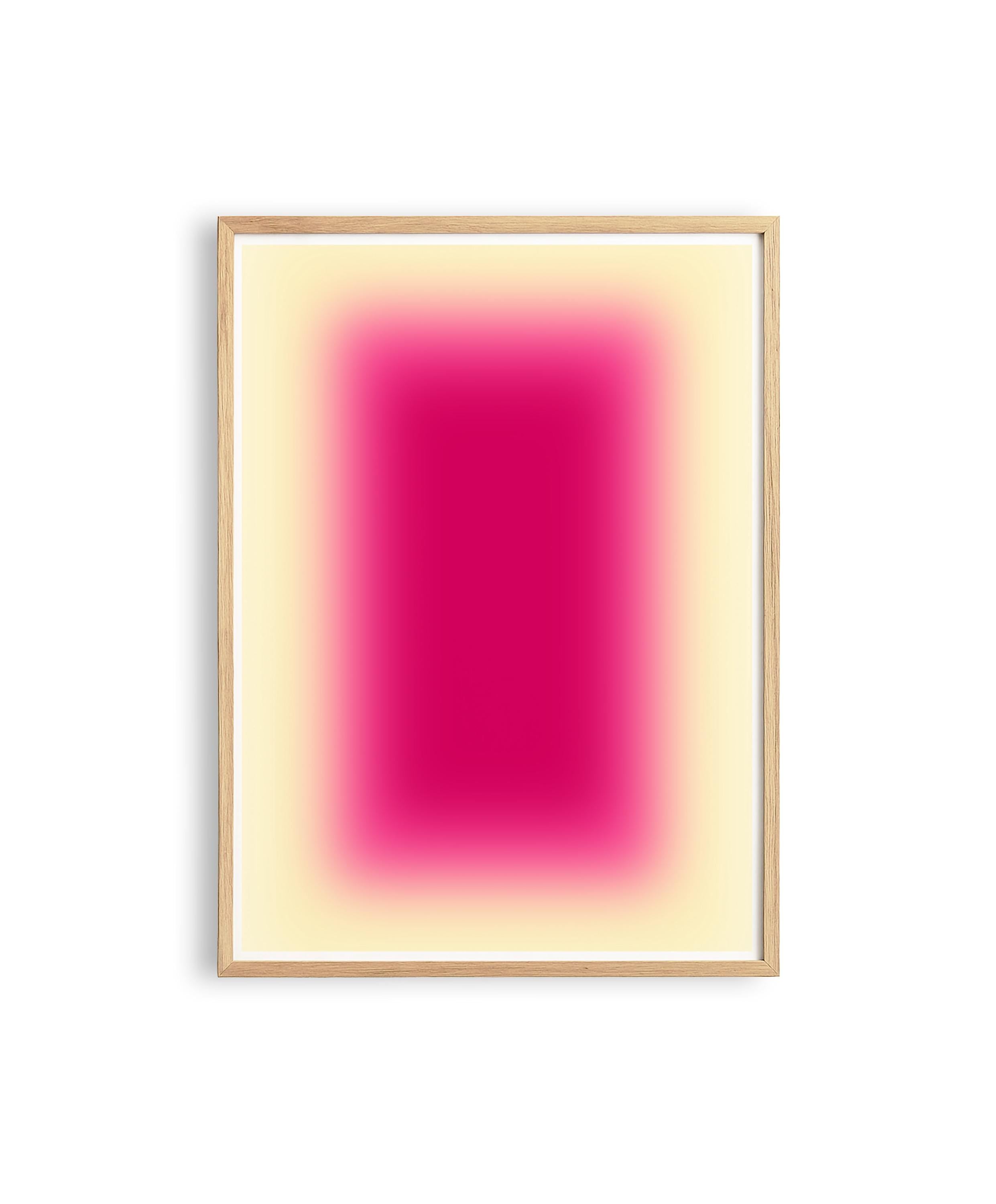 Pink Gradient Abstract Art Print, Warm Minimal Ombre Poster (Digital Download)