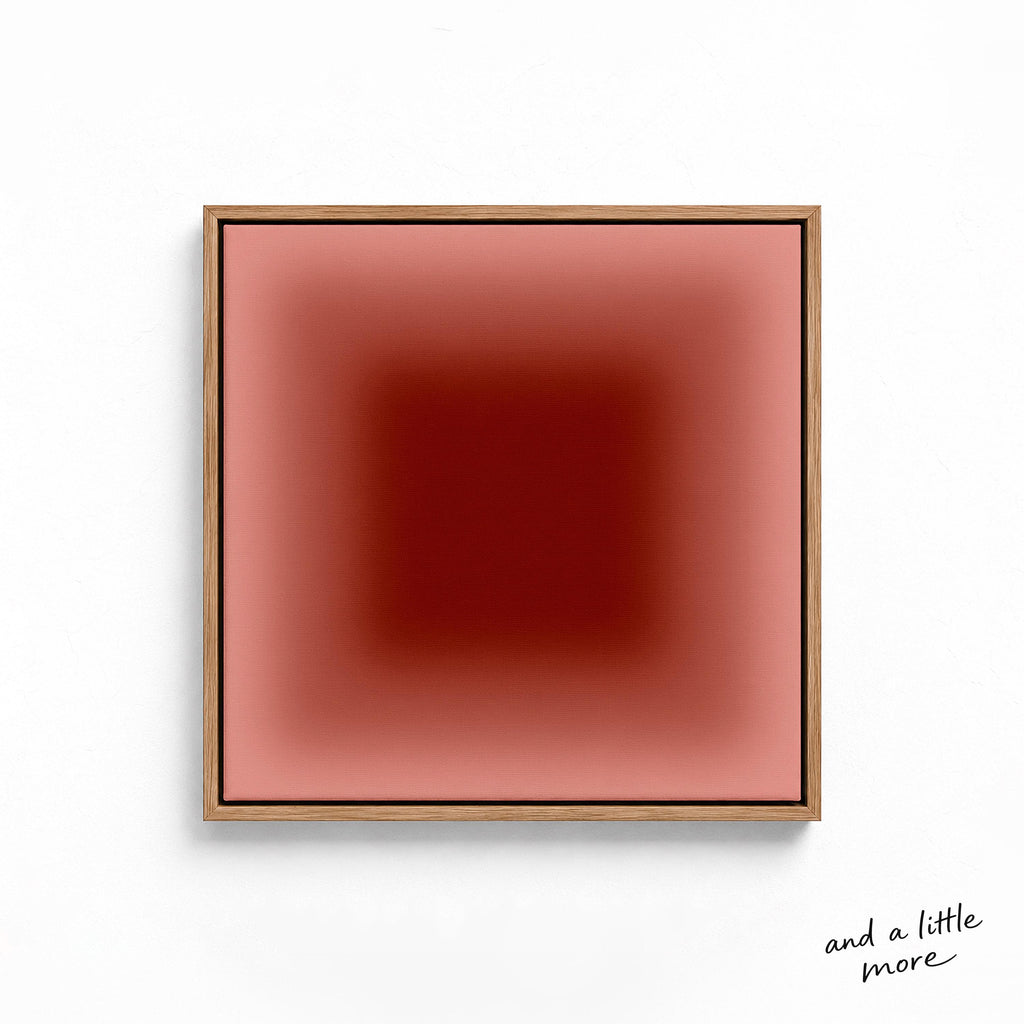 Terracotta Wall Art Print, Rust Red Gradient Poster, Warm Minimalist Decor