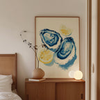 Oyster Wall Art Print, Lemon Seafood Poster, Coastal Kitchen Decor