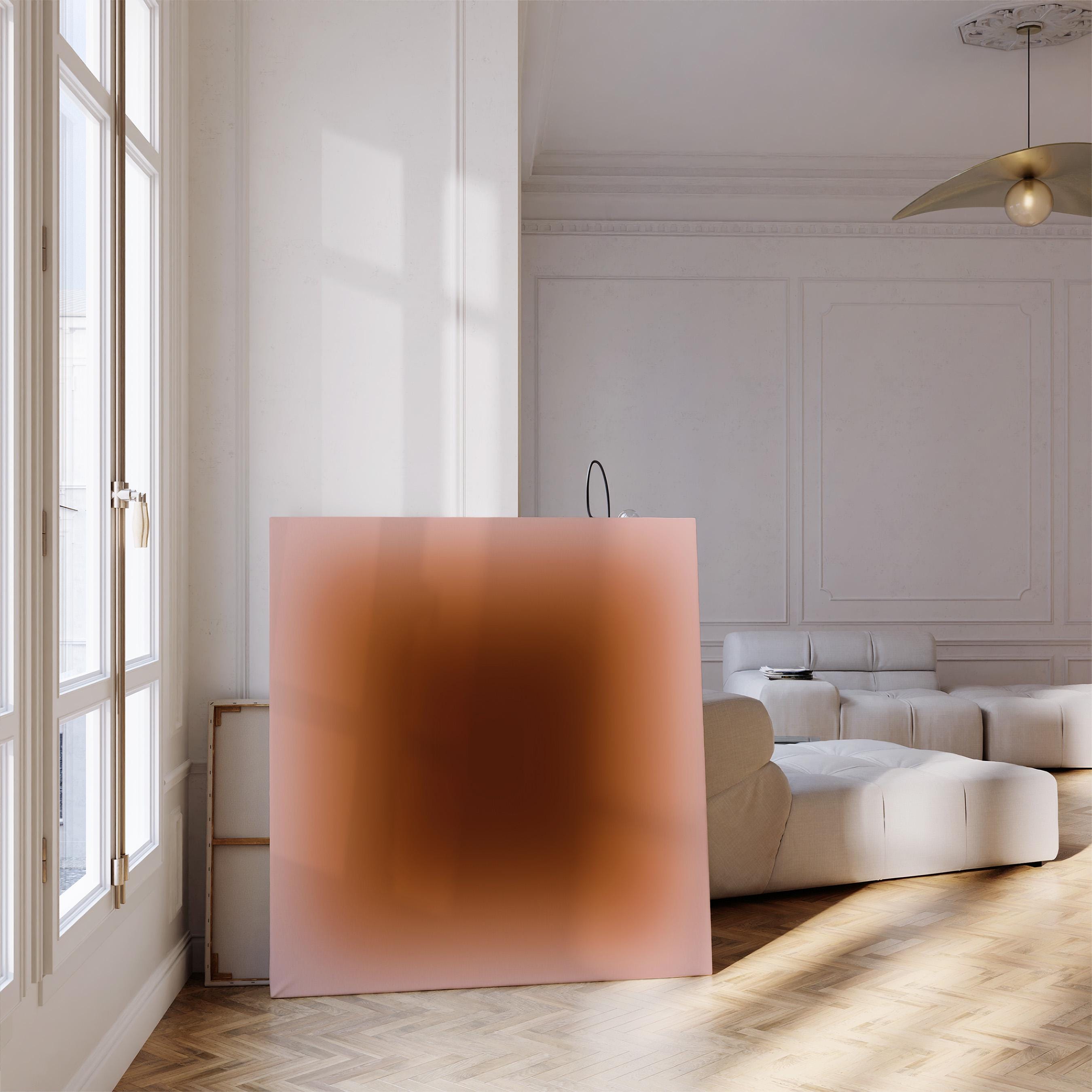 Abstract Art Print, Warm Brown Terracotta Gradient Wall Art, Burnt Orange Minimalist Print, Modern Neutral Decor