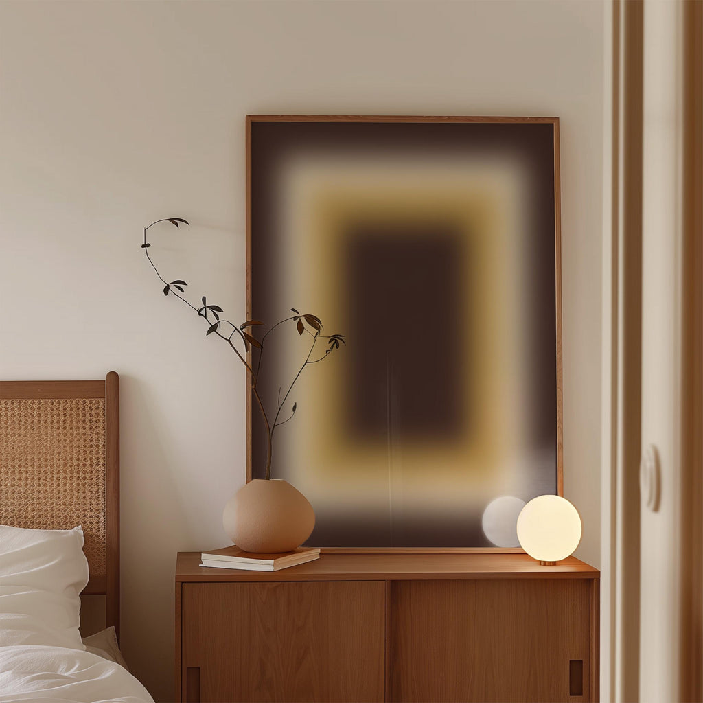 Brown Wall Art Print, Chocolate Cream Gradient, Minimal Abstract Decor