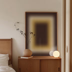 Brown Wall Art Print, Chocolate Cream Gradient, Minimal Abstract Decor