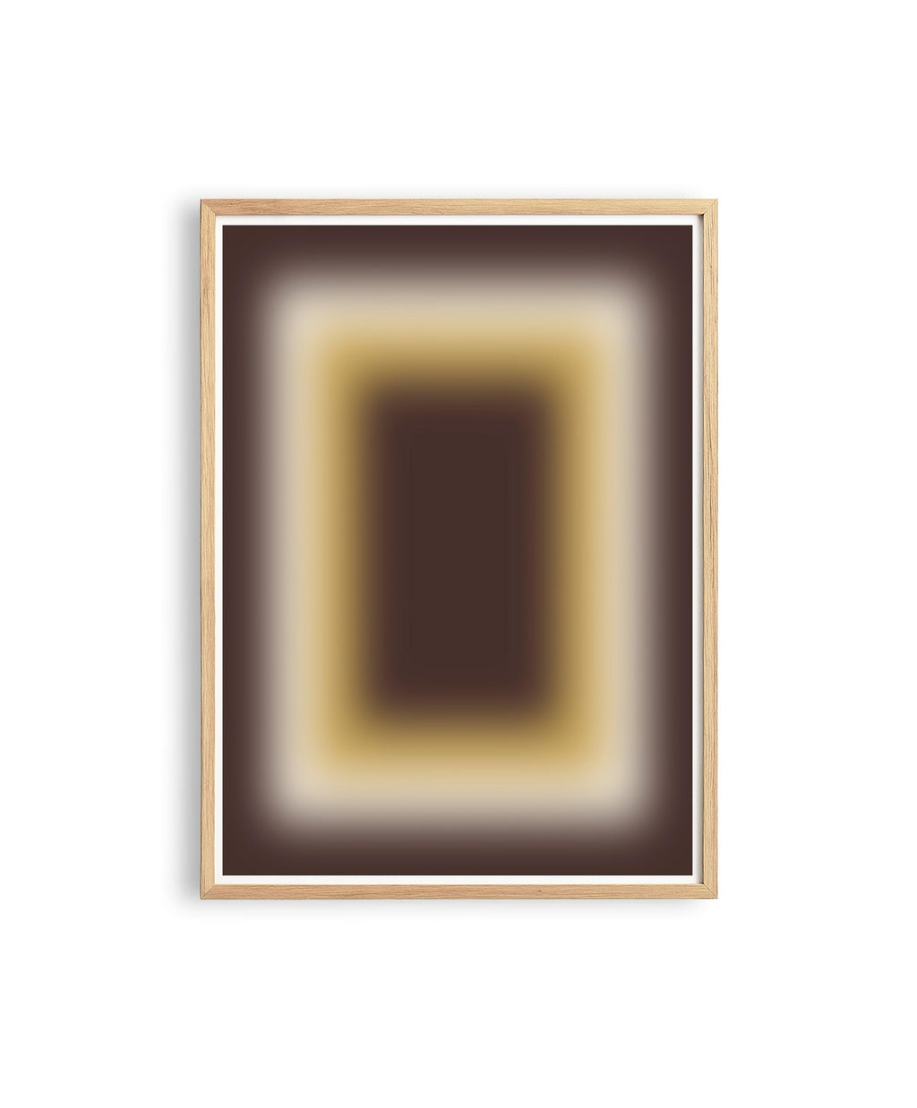 Brown Wall Art Print, Chocolate Cream Gradient, Minimal Abstract Decor