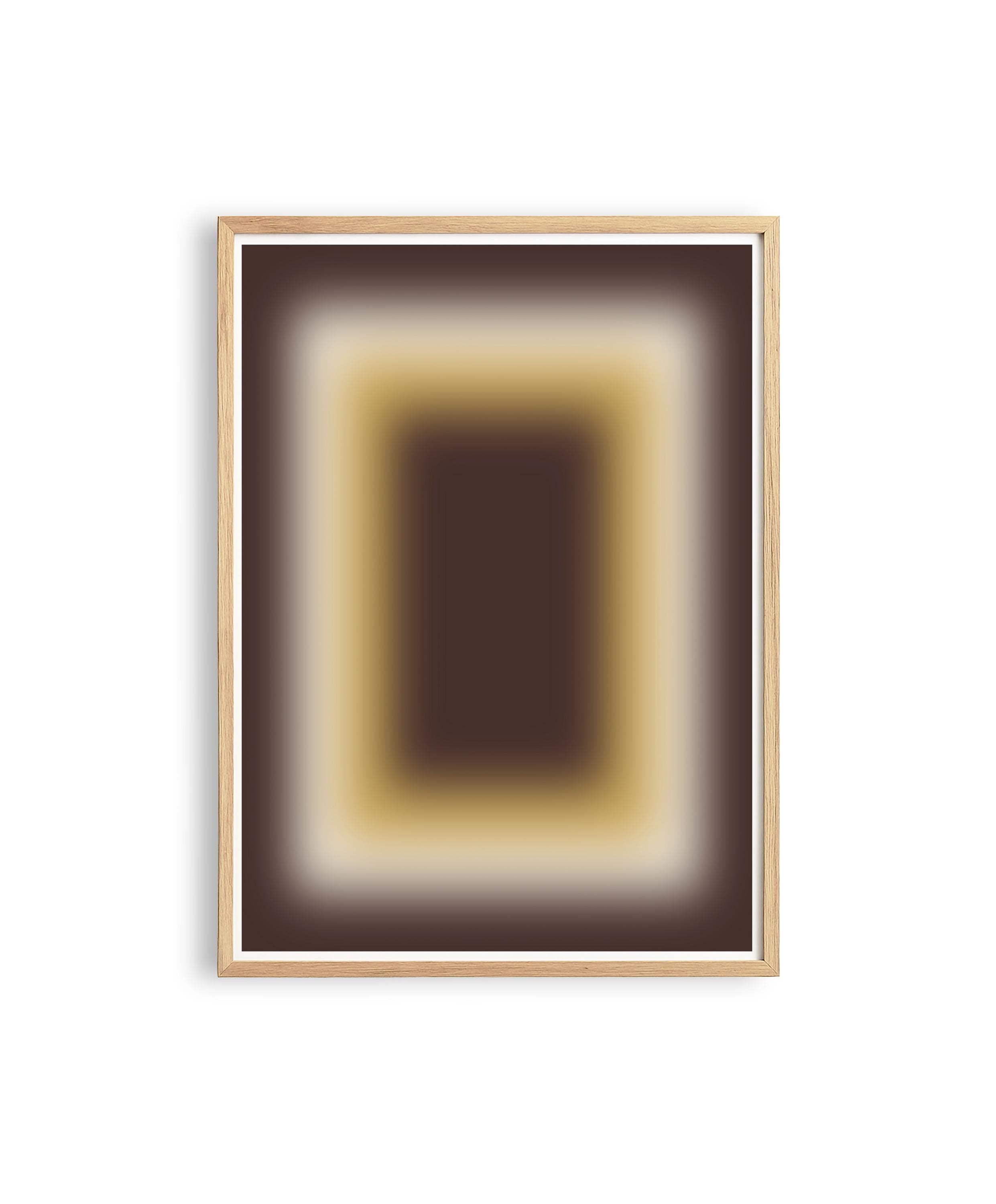 Brown Wall Art Print, Chocolate Cream Gradient, Minimal Abstract Decor