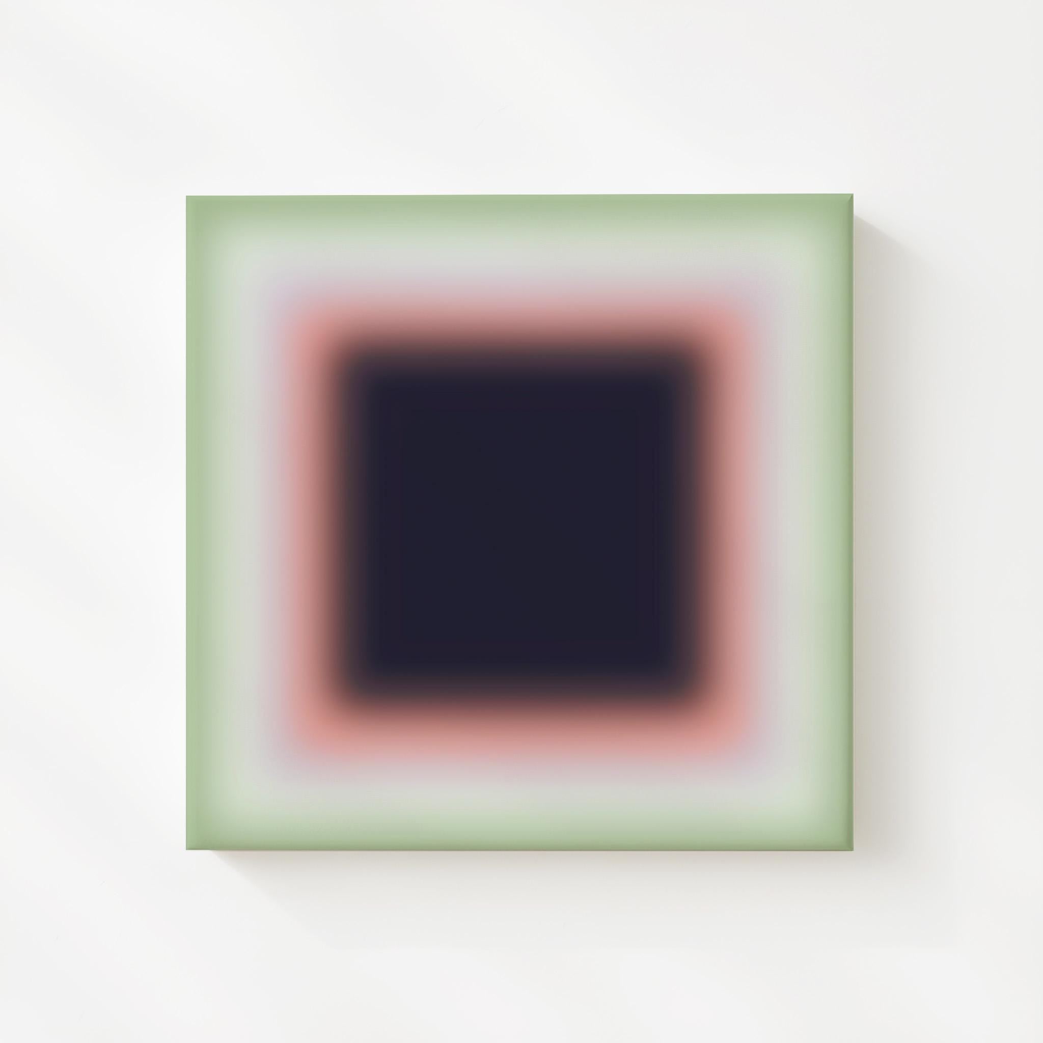 Green Coral Gradient Abstract Art Print, Soft Color Field Minimal Wall Decor