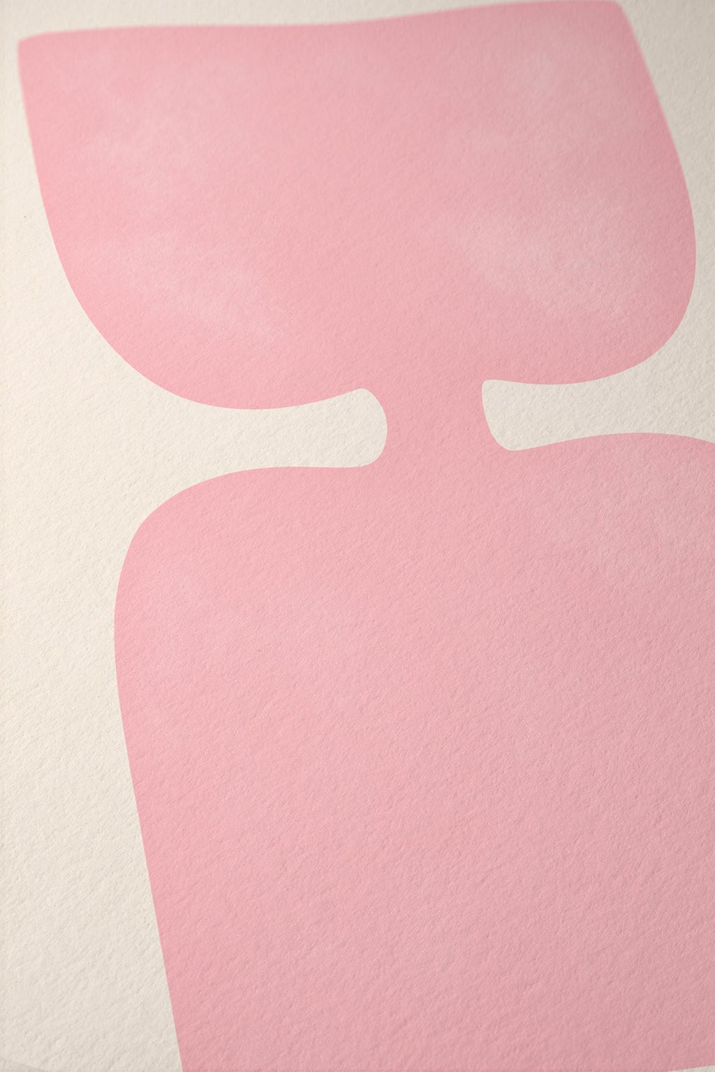 Pink Abstract Art Print, Minimalist Shape Poster, Soft Modern Wall Decor